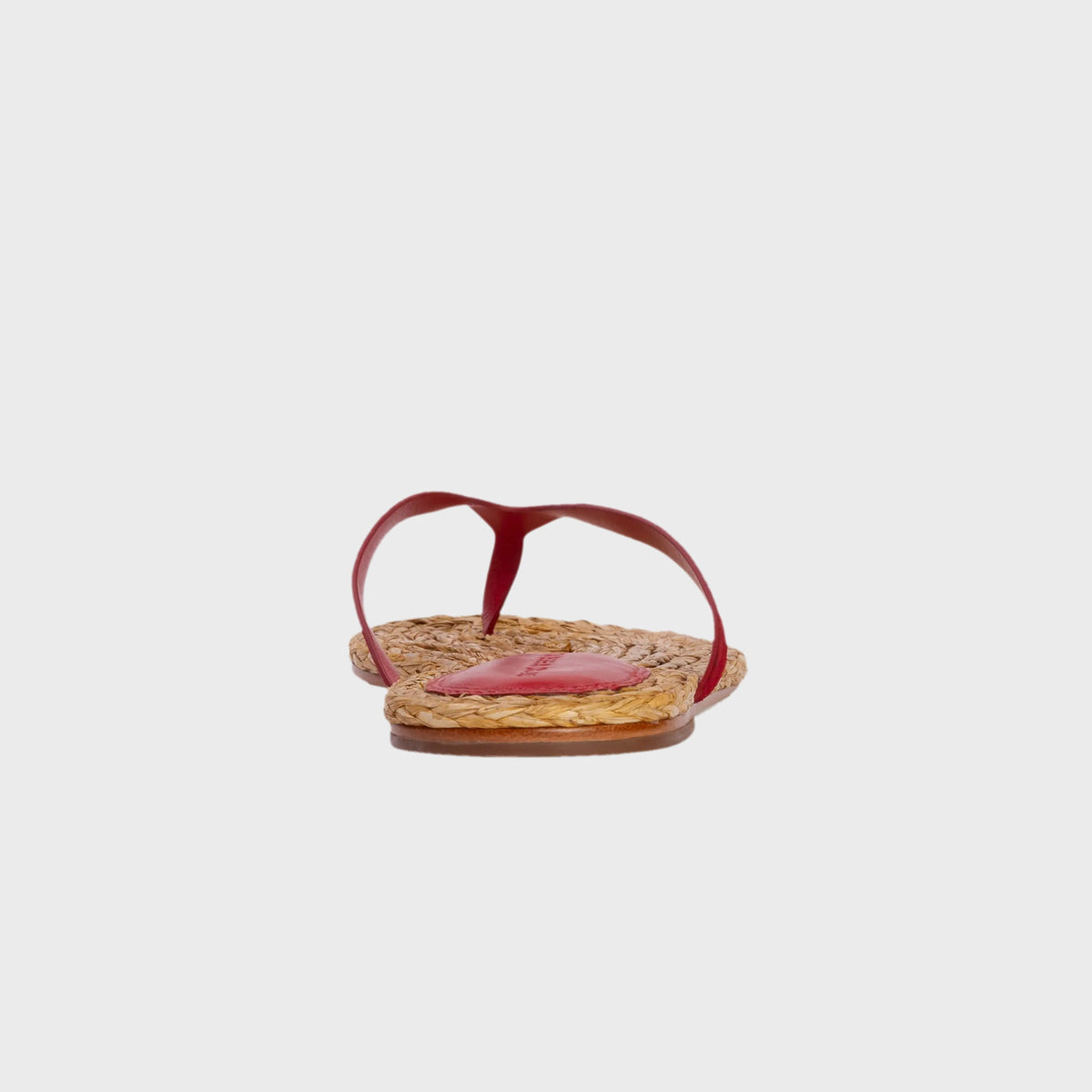 Black Suede Studio Alaya - Natural Raffia / Cherry Suede