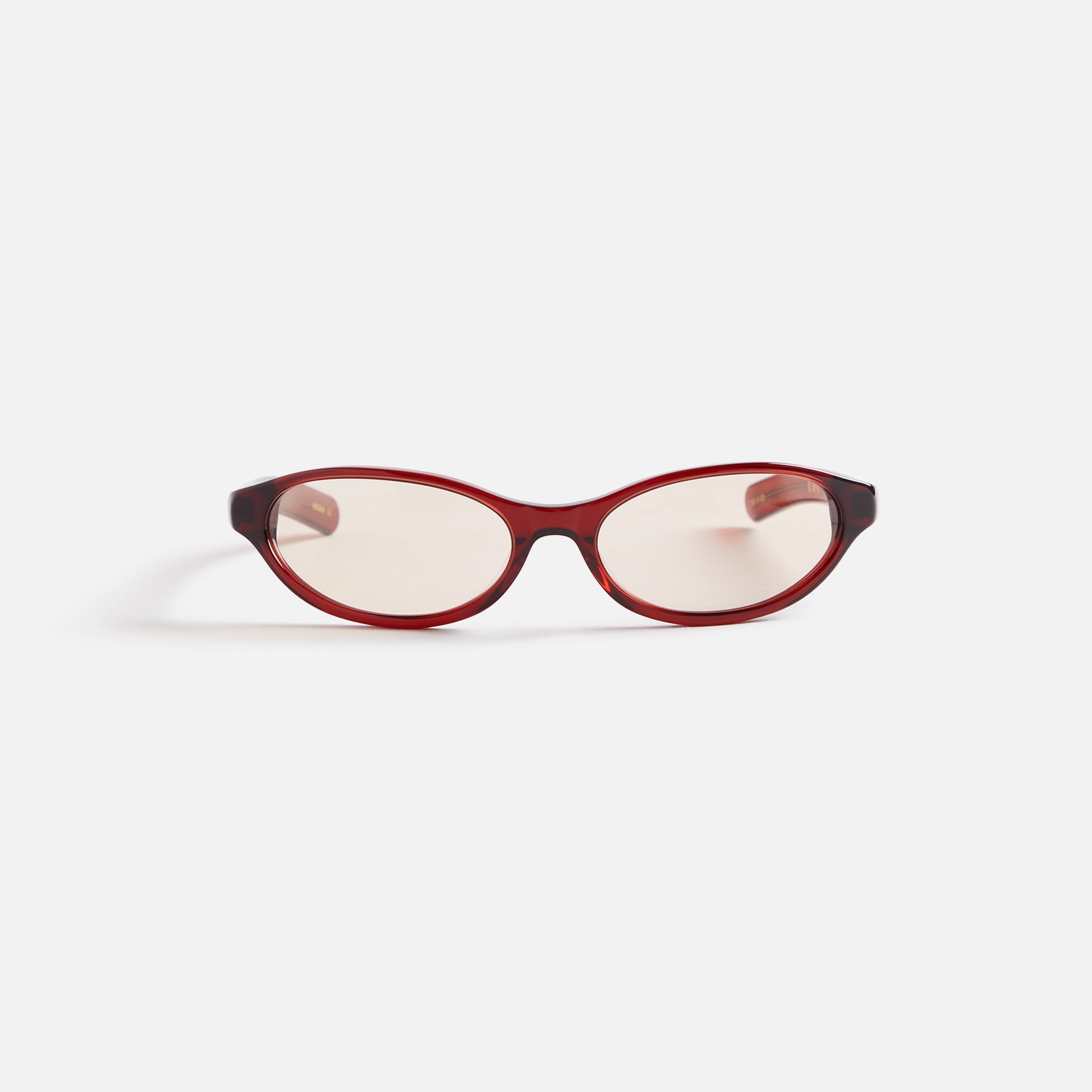 Flatlist Olympia Sunglasses - Crystal Burgundy / Solid Peach Lens