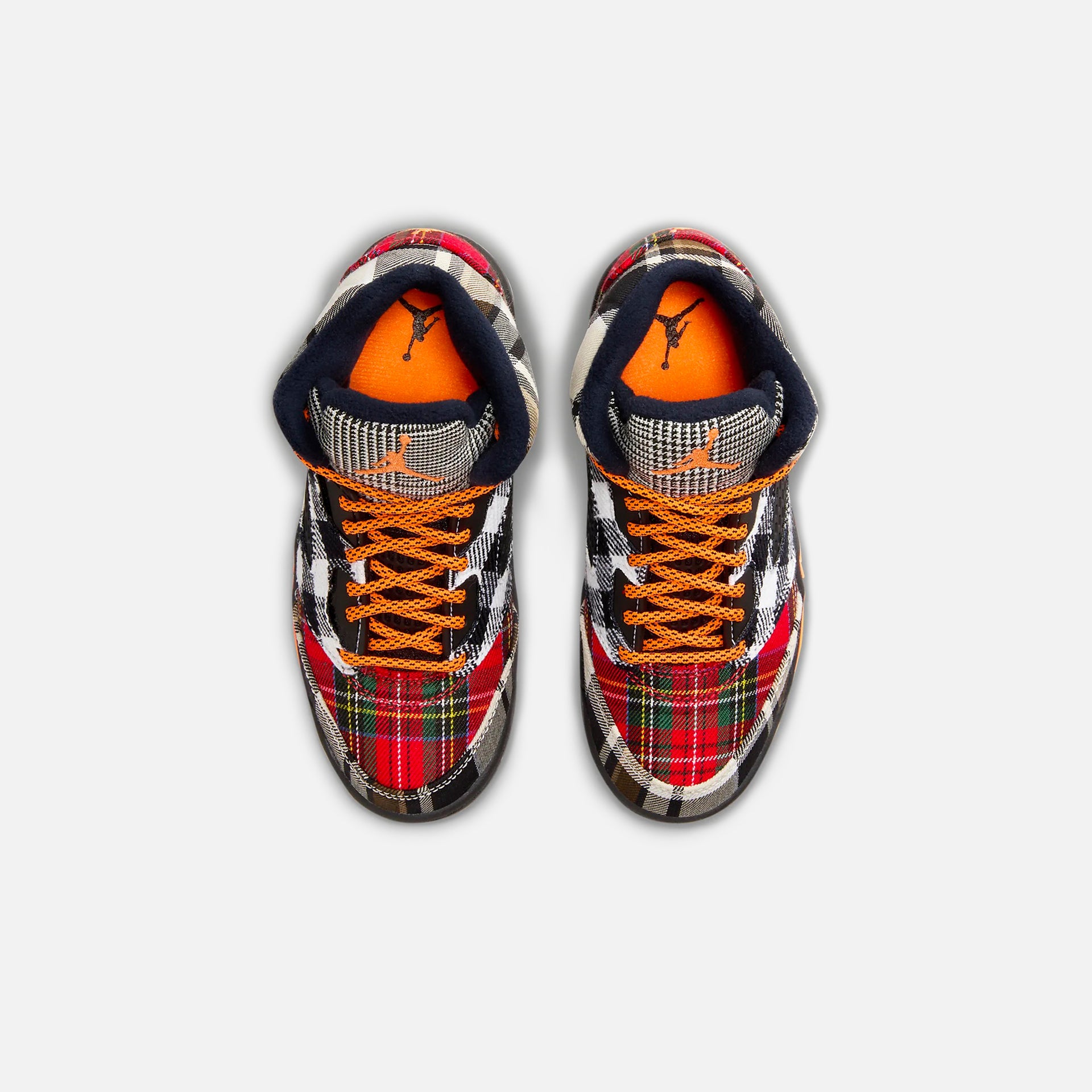 Nike PS Air Jordan 5 Retro Plaid - Black / Dark Obsidian / Total Orange