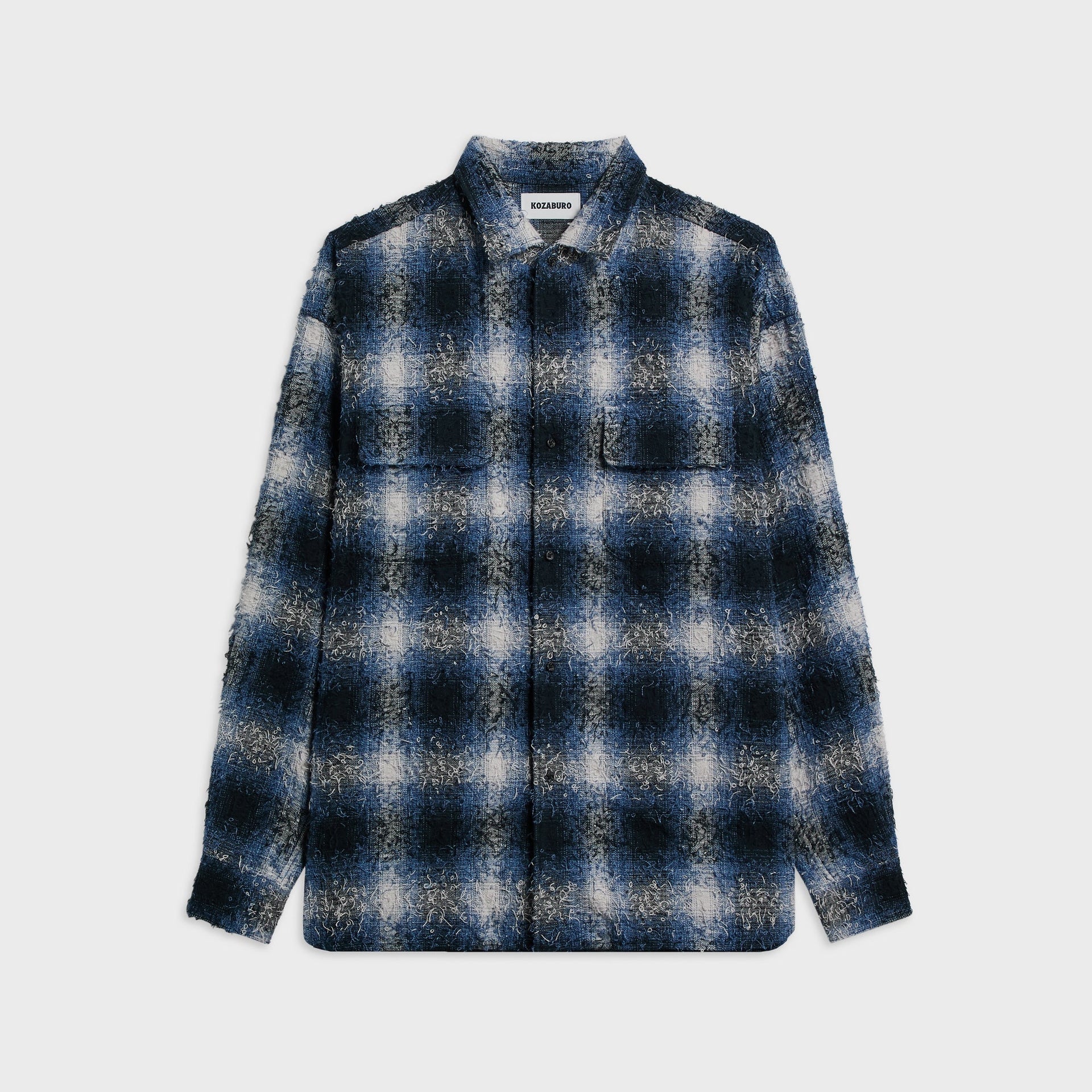 KOZABURO Boxy Fit Flap Pocket Shirt - Blue
