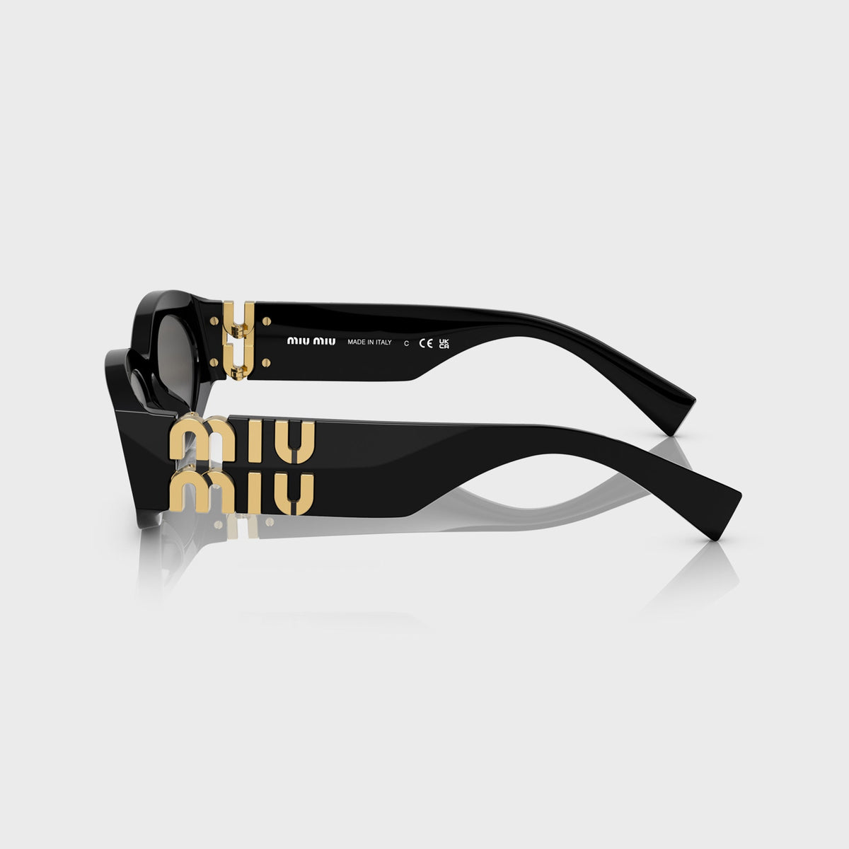 Miu Miu 0MU11WS Sunglasses - Black / Dark Grey
