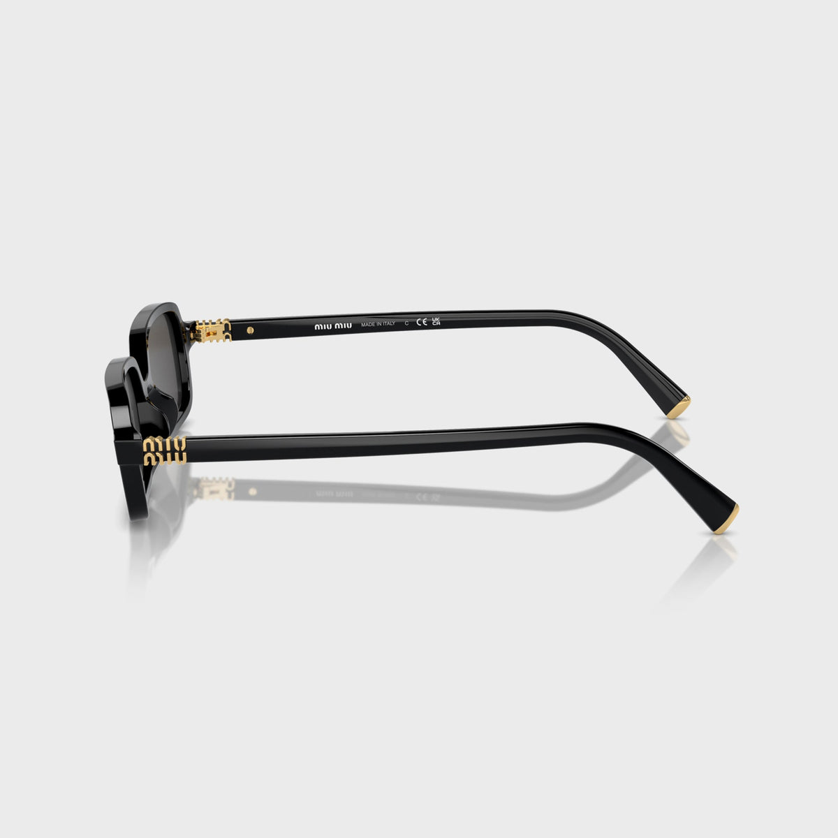 Miu Miu 0MU11ZS Sunglasses - Black / Dark Grey