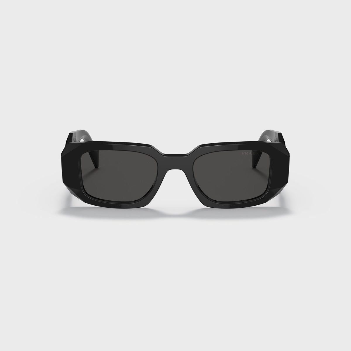 Prada Symbole PR 17WS Rectangular Sunglasses - Black / Dark Grey