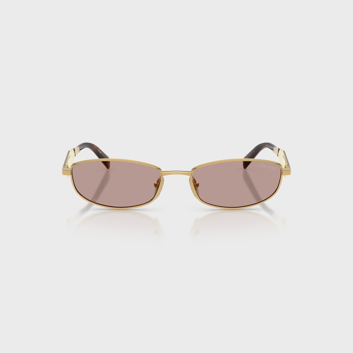 Prada PR D51S Oval Sunglasses - Gold