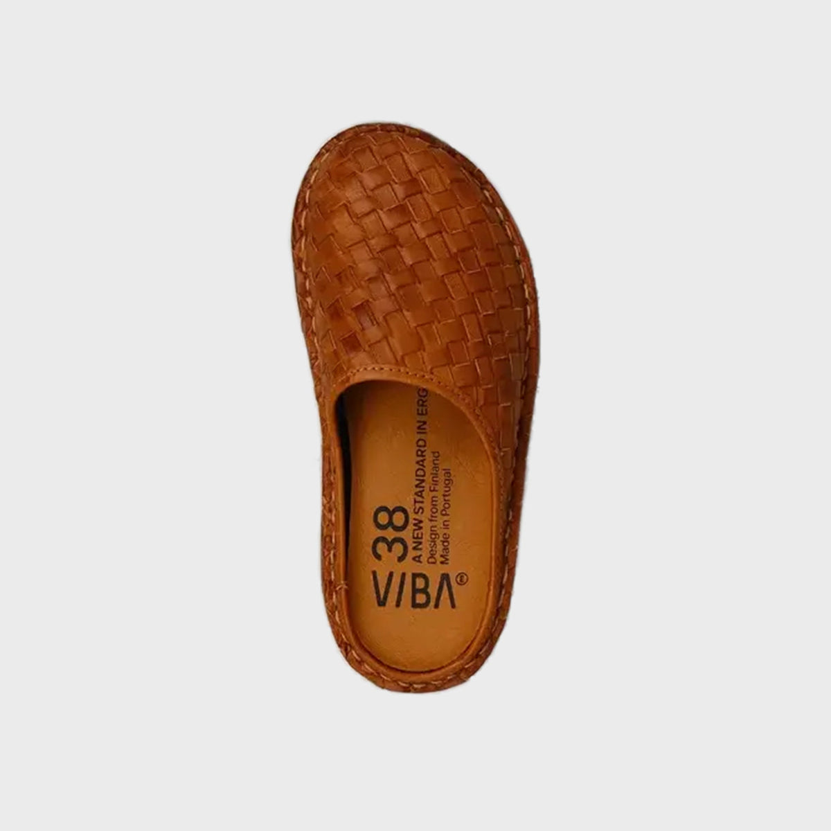 VIBAe ROMA Woven Leather Cognac - Brown