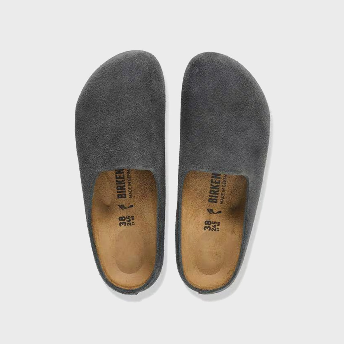 Birkenstock Amsterdam Wrapped Suede - Charcoal
