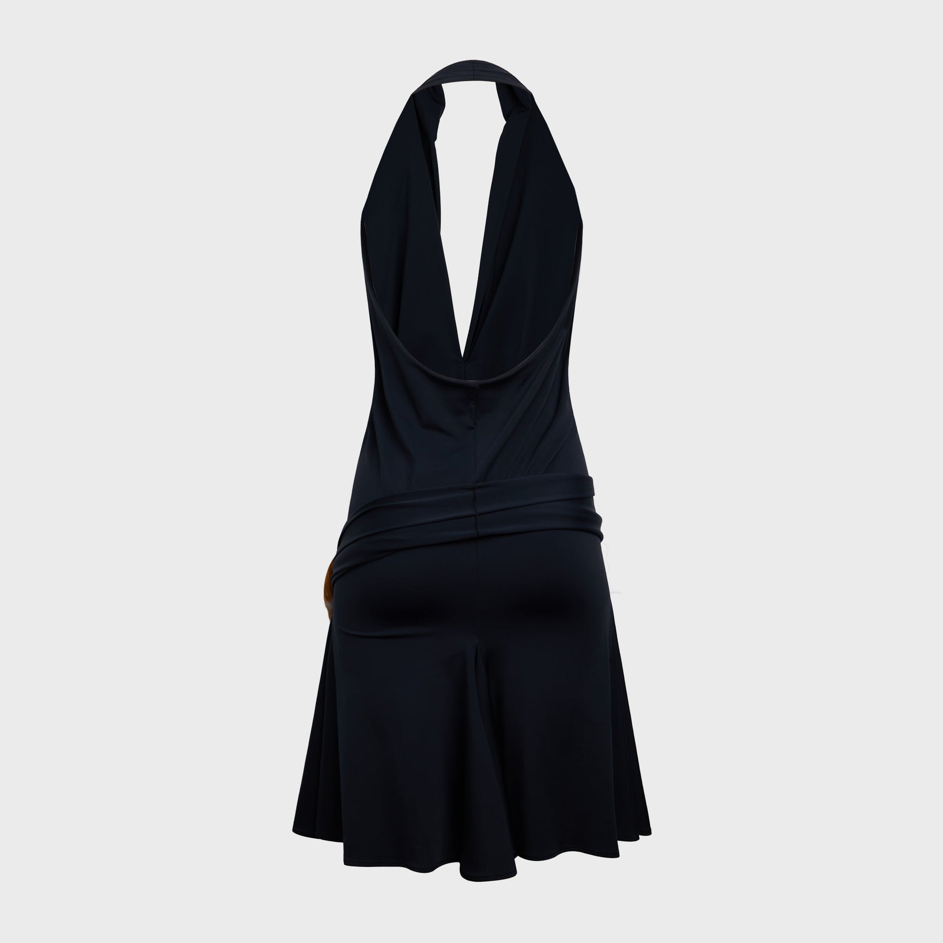 Conner Ives The Recycled Spandex Shell Belt Midi Dress - Black