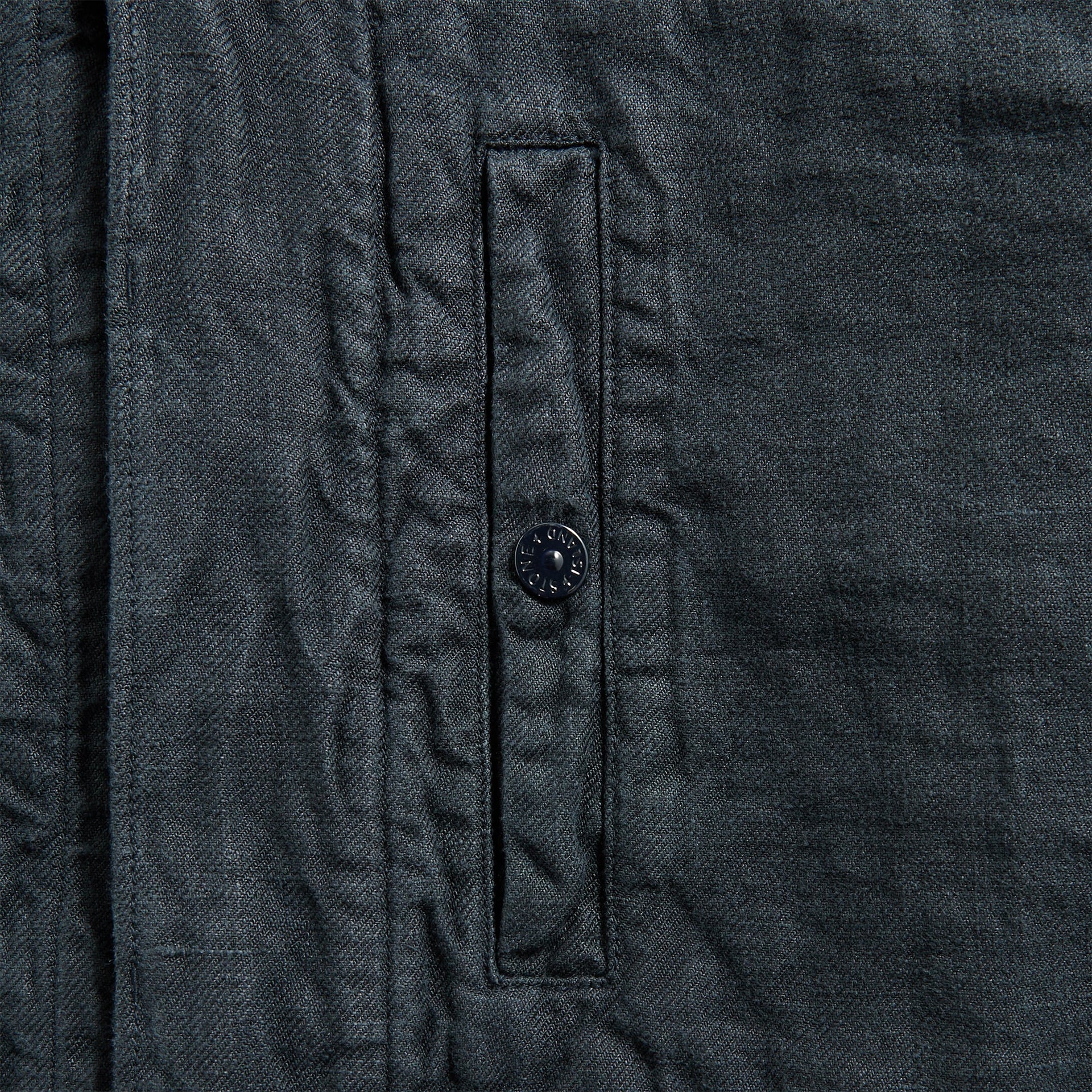 Stone Island Diagonal Linen Garment Dyed Ghost Piece in Navy Blue