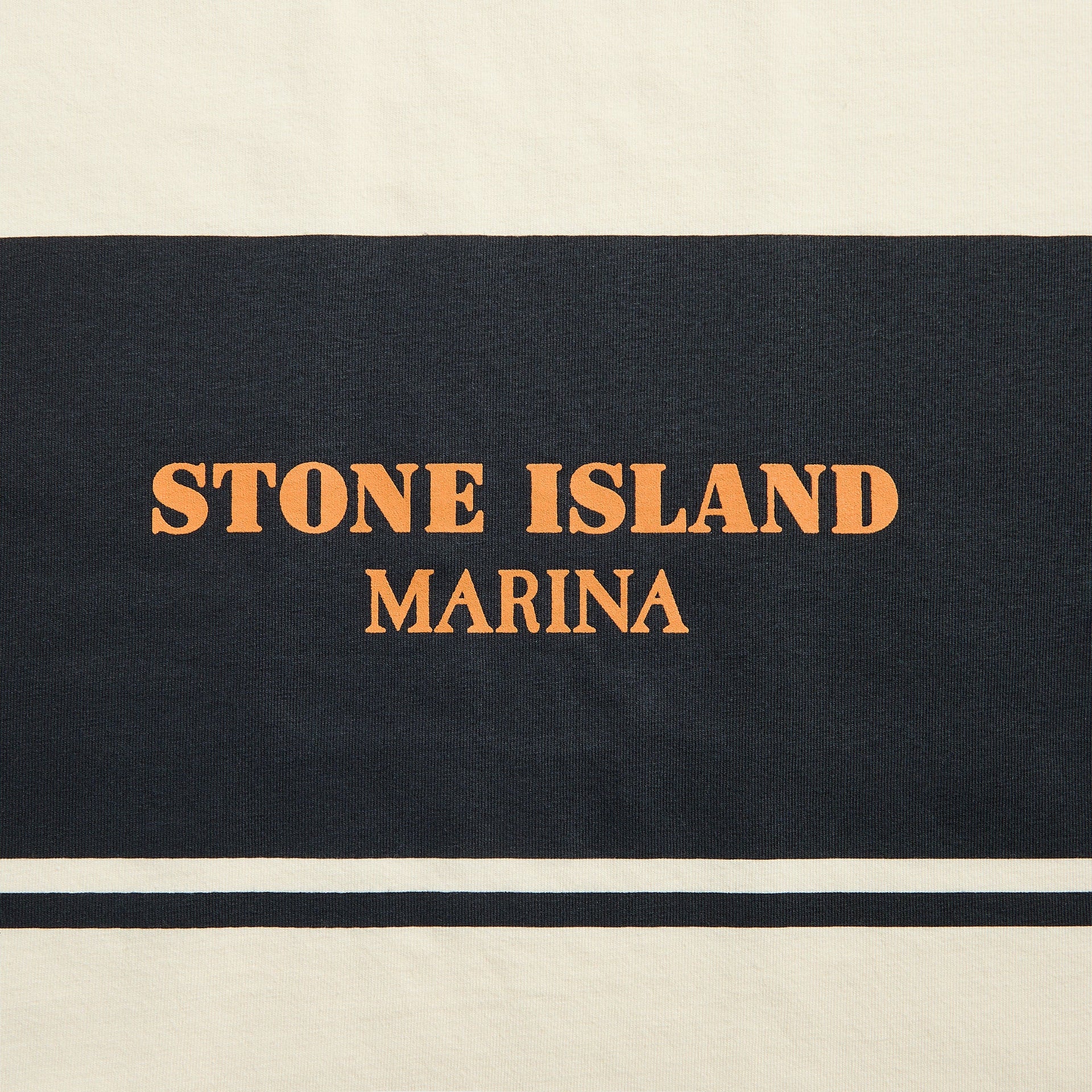 Stone Island Garment Dyed Cotton Marina Tee in Ivory