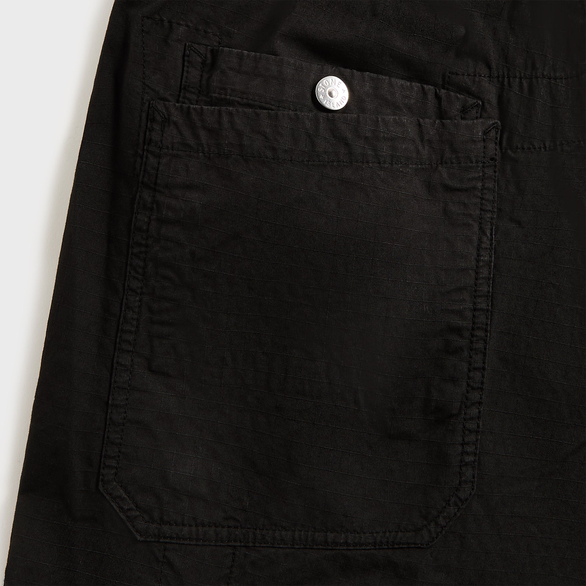 Stone Island Mil-Spec Stretch Ripstop-Tc Garment Dyed Cargo Pant - Black