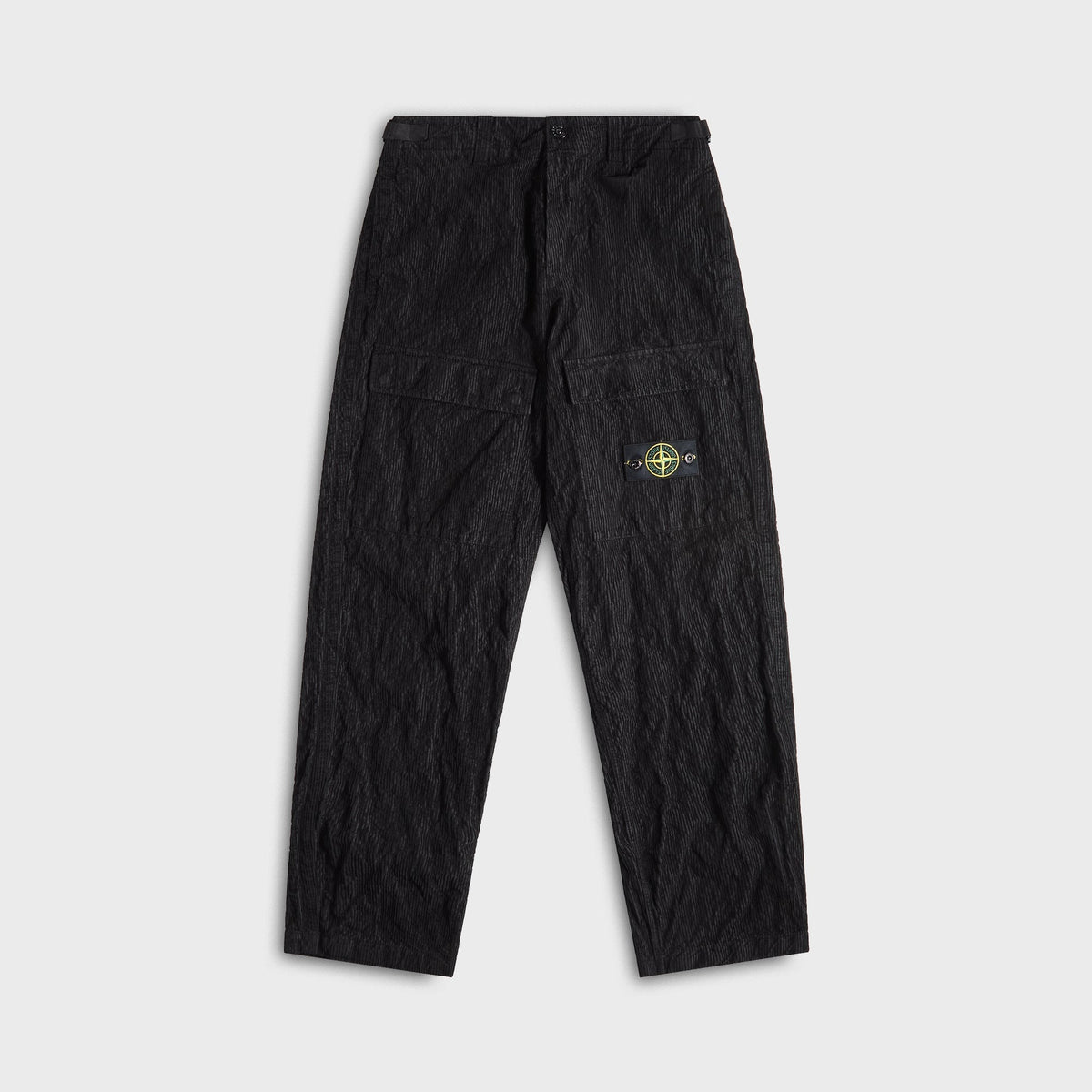 Stone Island Wrinkled Corduroy Trousers - Black