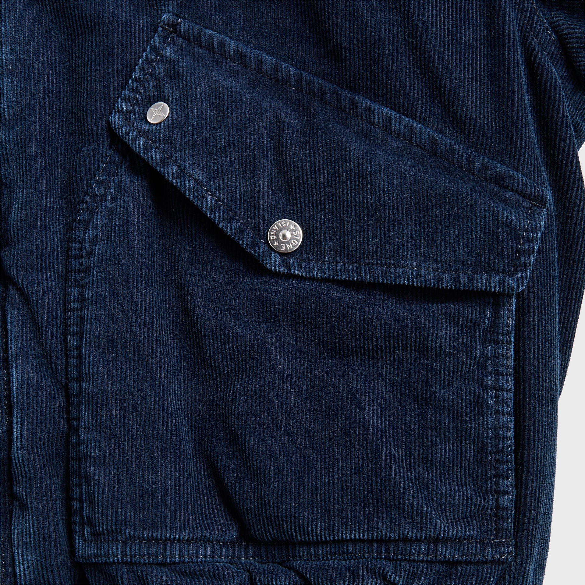 Stone Island Denim Research Corduroy Bomber Jacket - Indigo