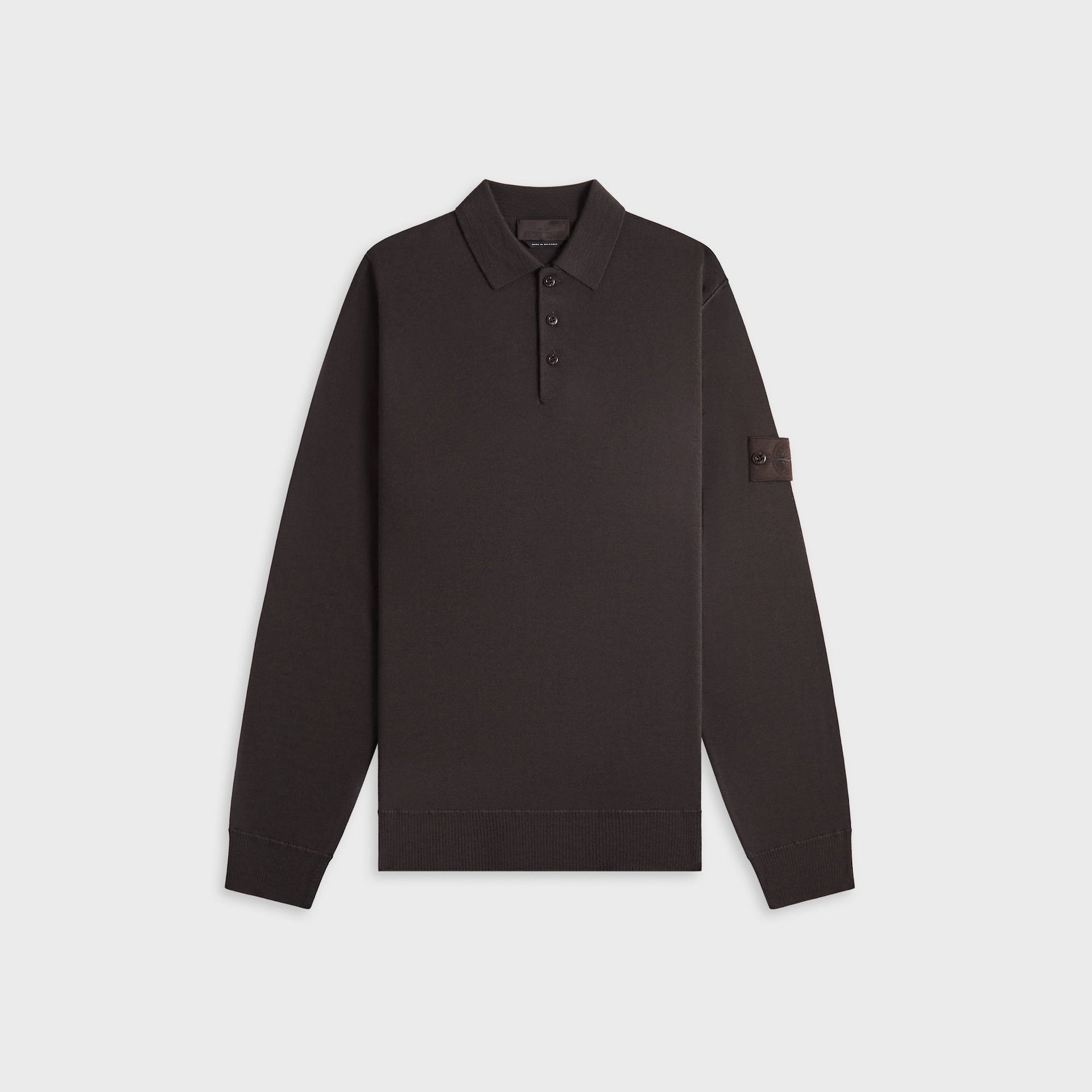 Stone Island Ghost Long Sleeve Polo - Dark Brown