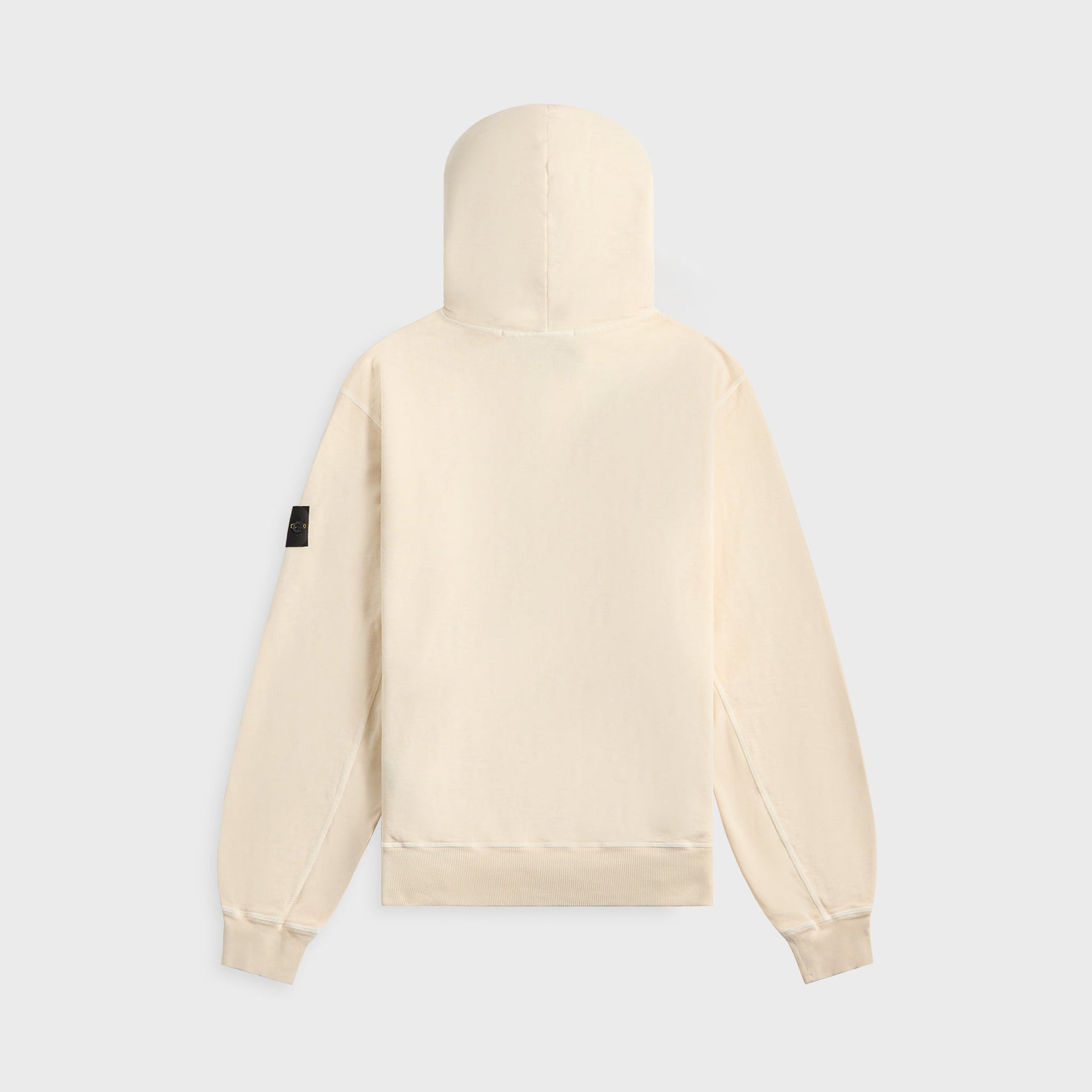 Stone Island Malfile Fleece Garment Dyed Old Effect Zip Hoodie in Biege