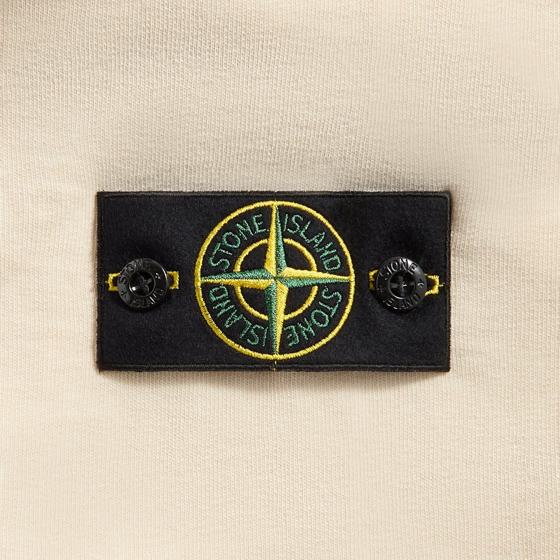 Stone Island Malfile Fleece Garment Dyed Old Effect Zip Hoodie in Biege