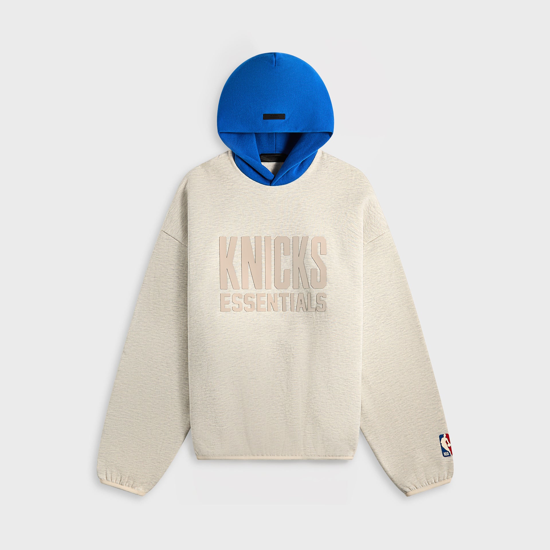 Essentials Pull Over Hoodie Knicks Core Fleece - Light Heather / Blue
