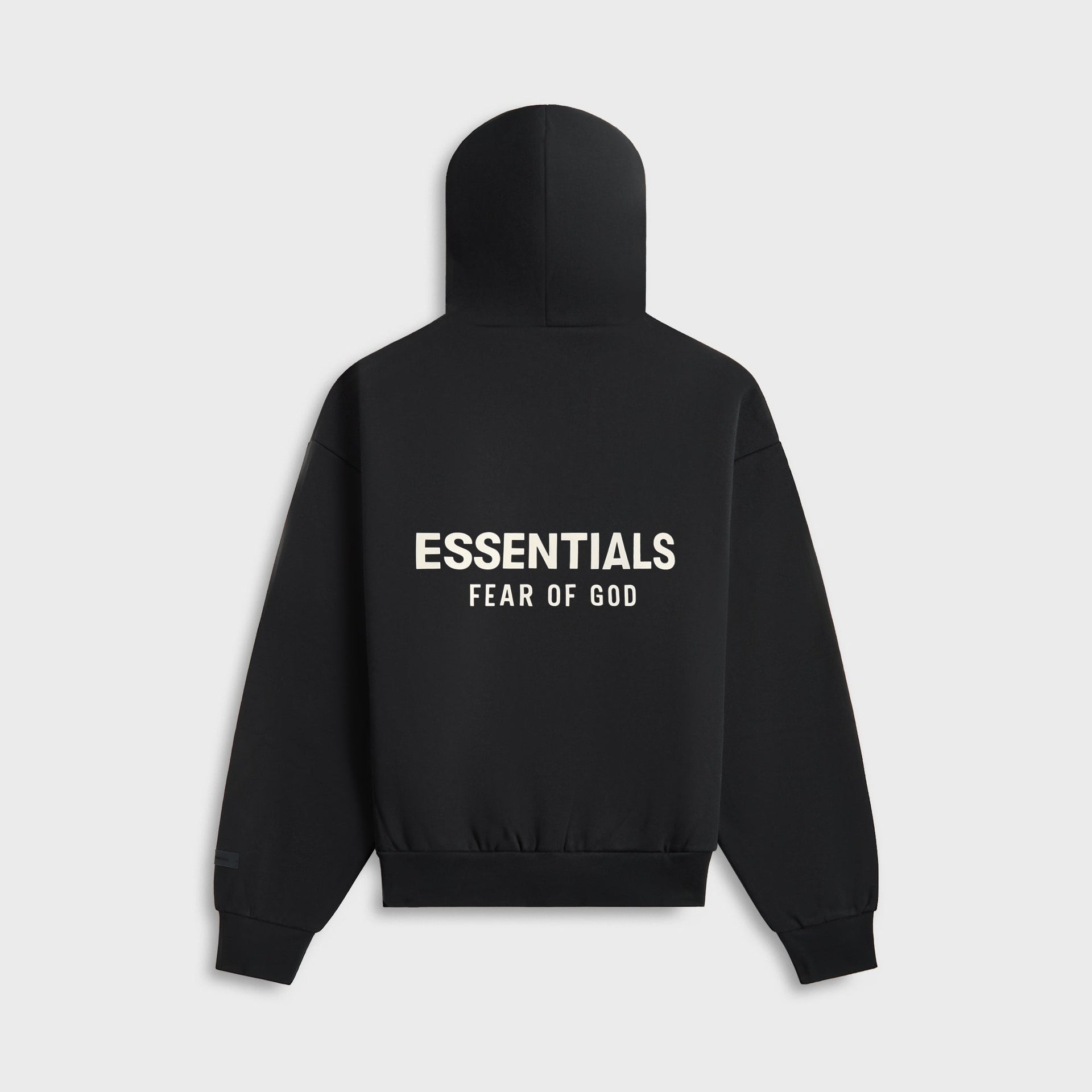 Essentials Classic Fit Fleece Hoodie in Jet Black
