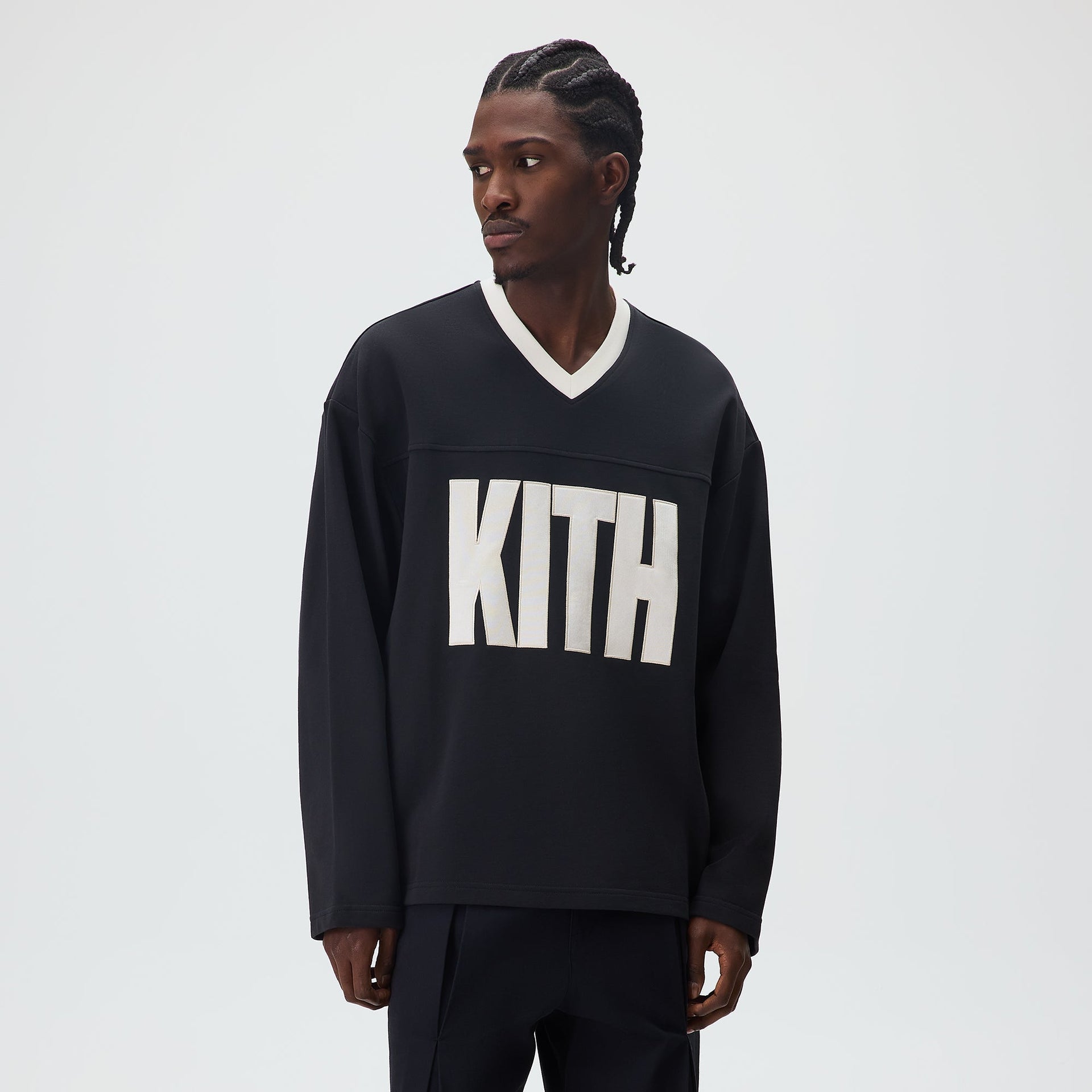 kith.mompact Fleece Long Sleeve Julien Jersey - Black