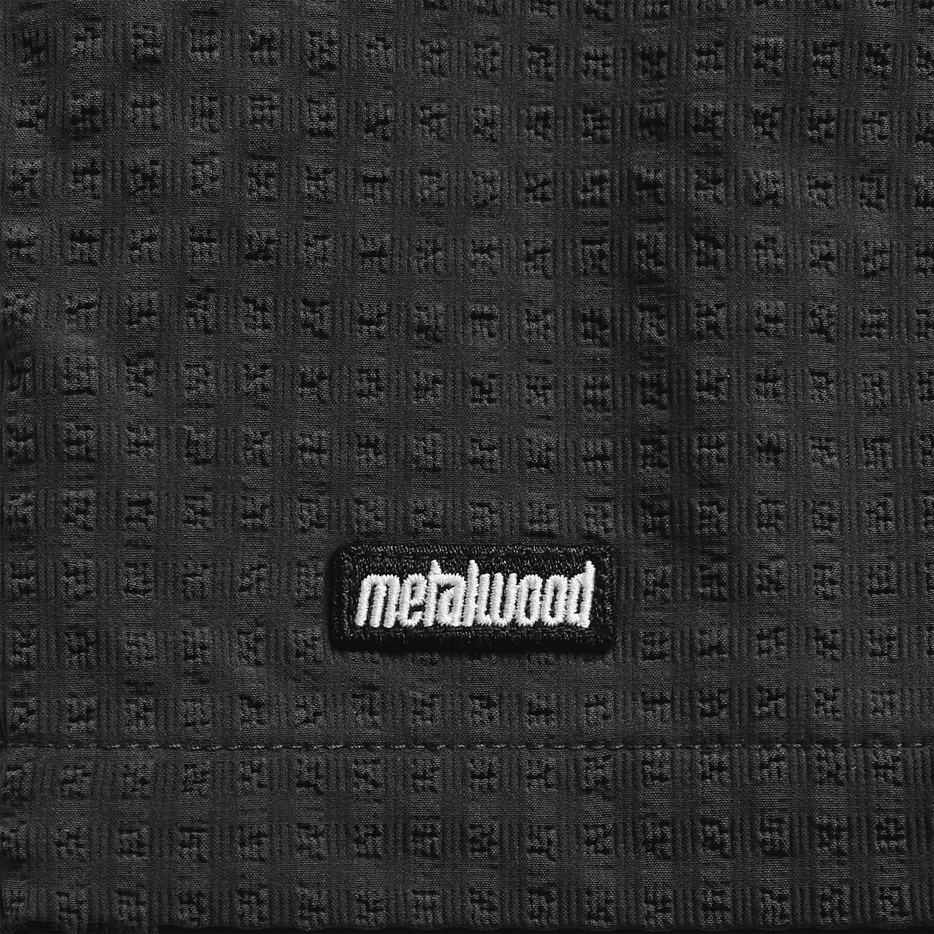 Metalwood Seersucker Spa Short - Black