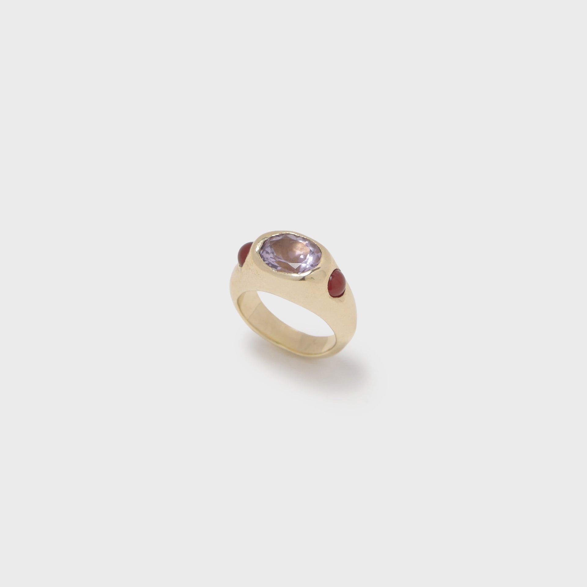 Faris Jelly Ring - Gold / Pink Amethyst / Carnelian
