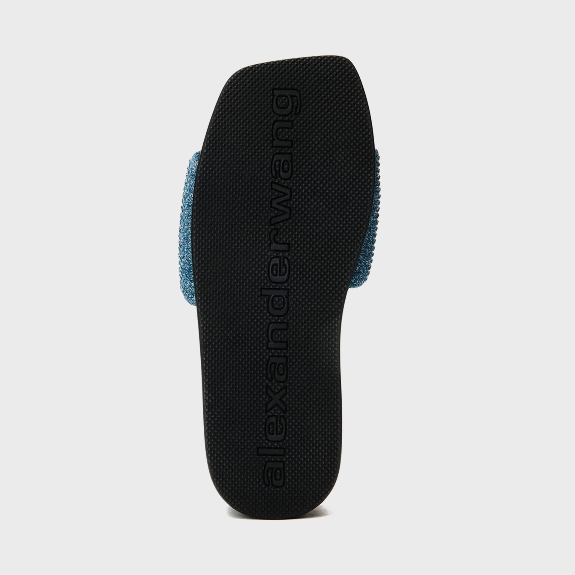 Alexander Wang Crystal Denim AW Pool Slide - Vintage Medium Indigo