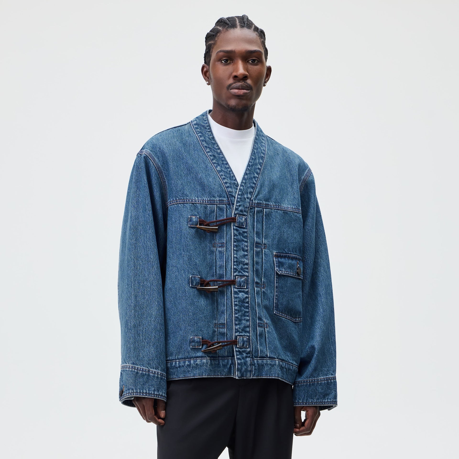 &Kin Denim Clint Trucker Jacket - River Indigo