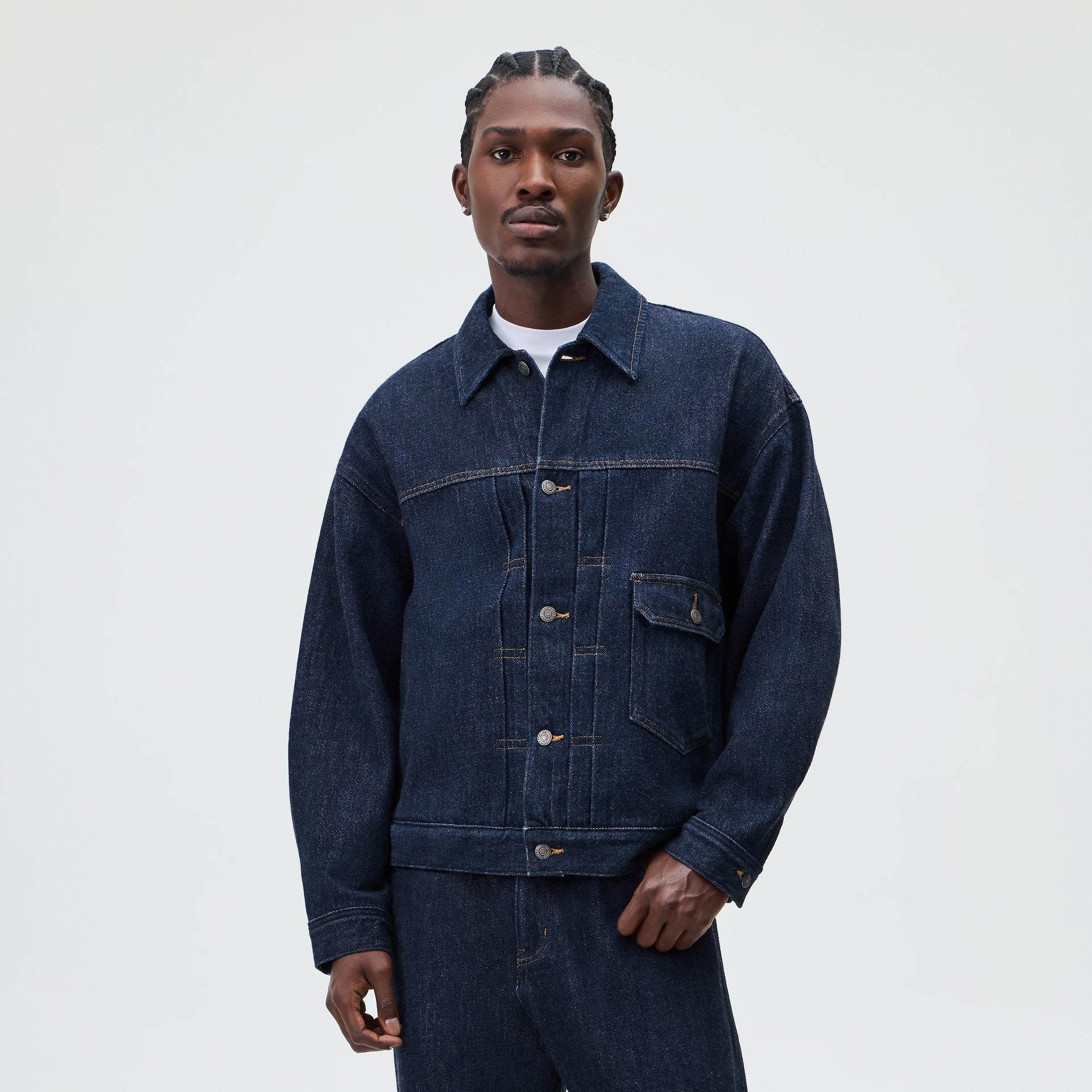 &Kin Rope Twill Alonzo Jacket - Dark Indigo