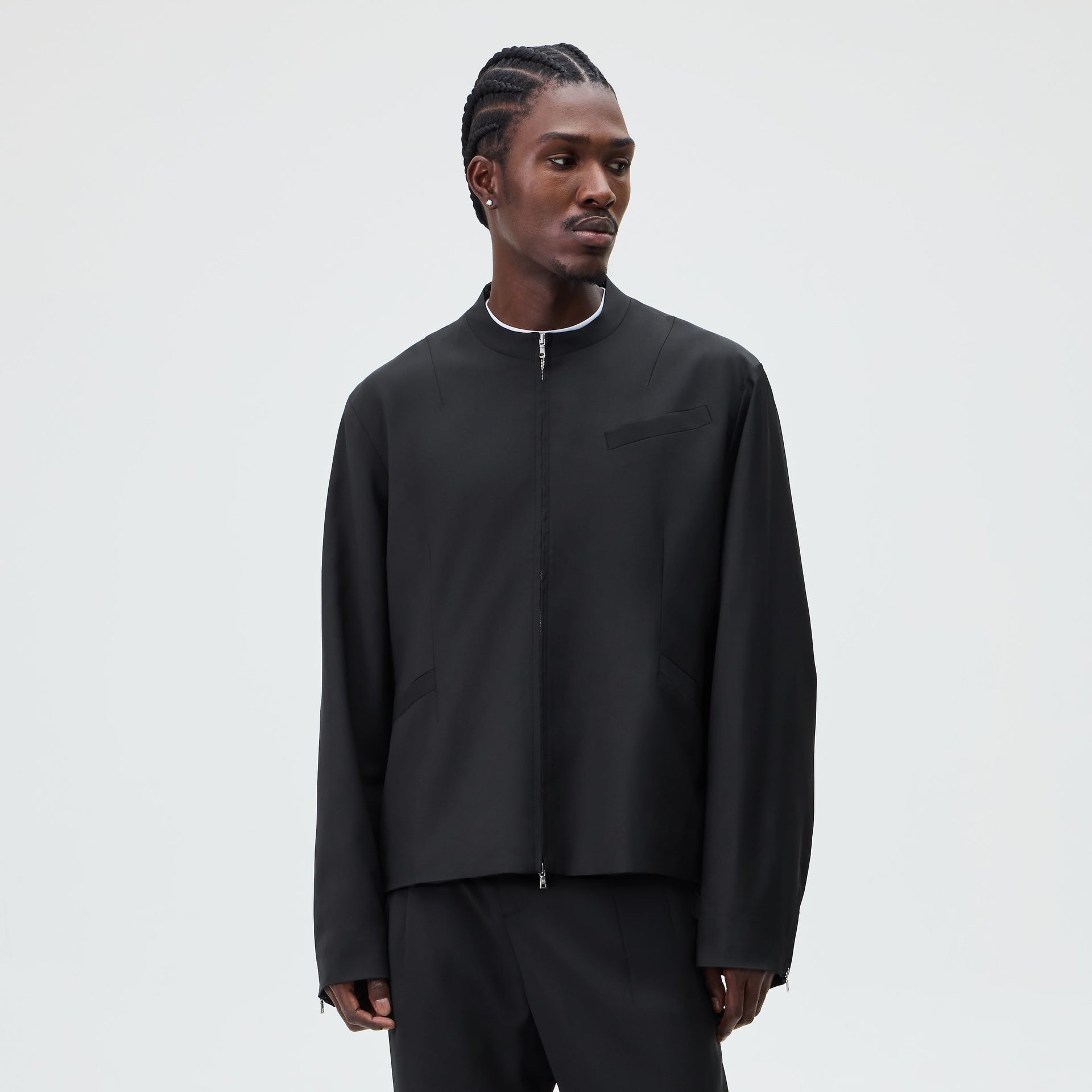 &Kin Tropical Wool Denez Jacket - Black