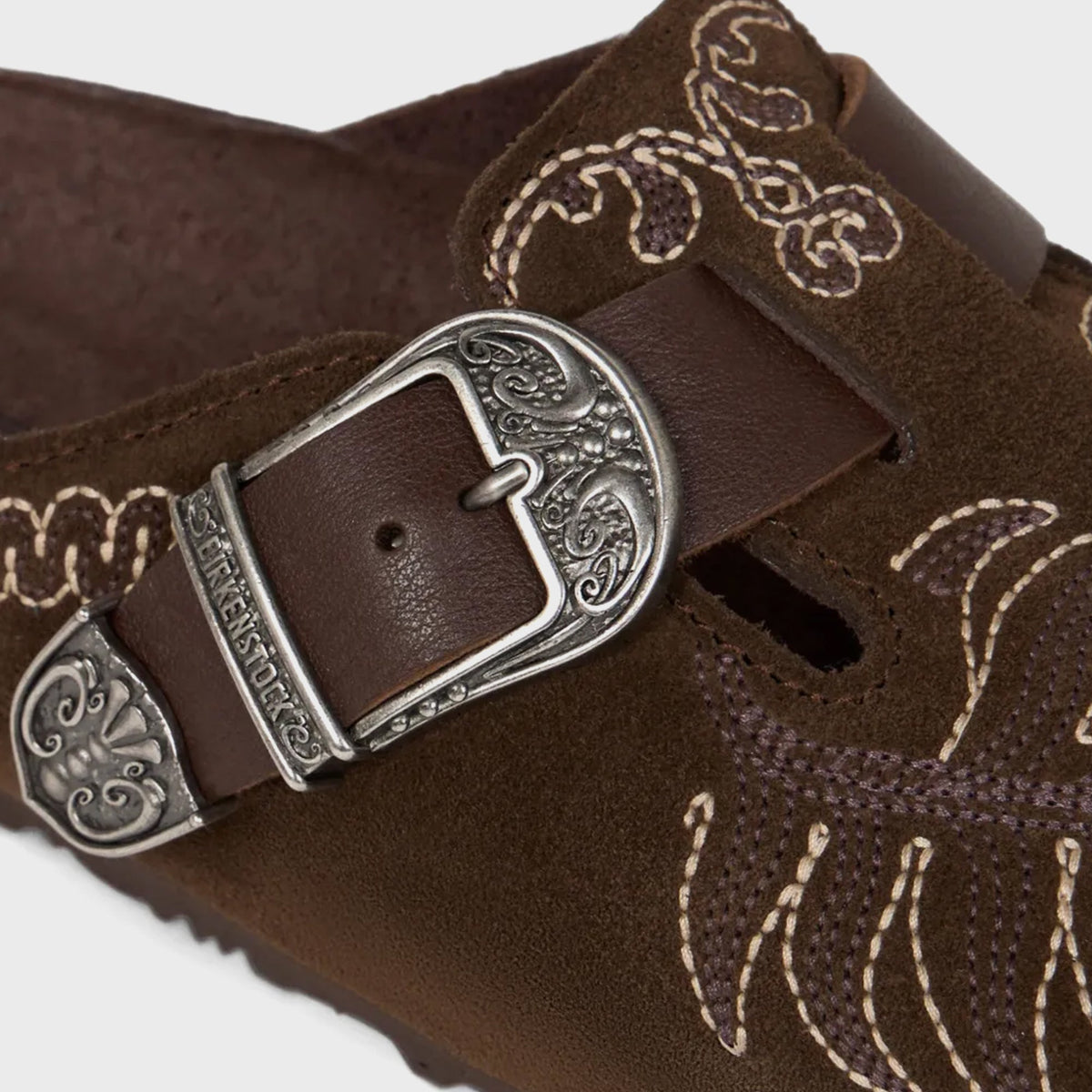 Birkenstock x ETRO Boston Embroidered - Chocolate