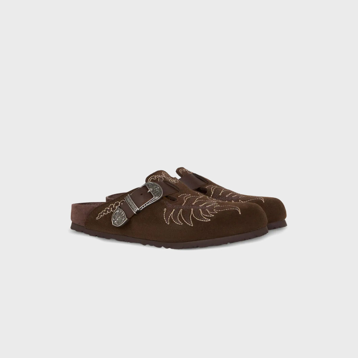 Birkenstock x ETRO Boston Embroidered - Chocolate