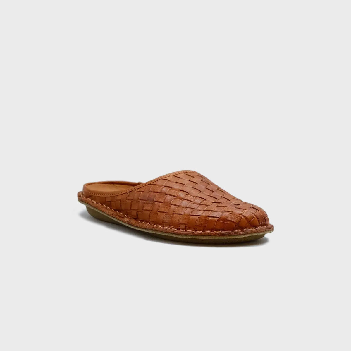 VIBAe ROMA Woven Leather Cognac - Brown