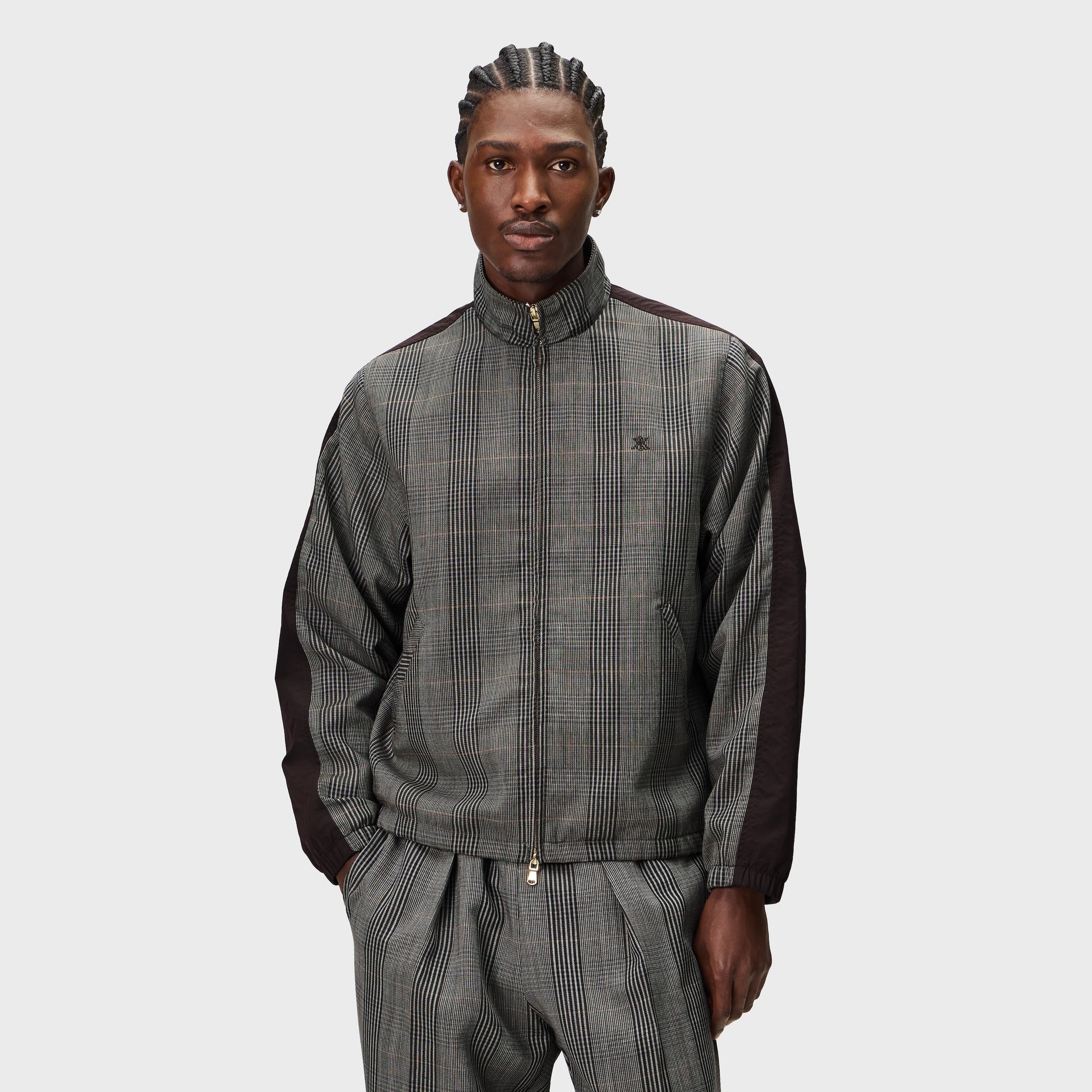 Kith Glen Plaid Rui Track Jacket - Ember