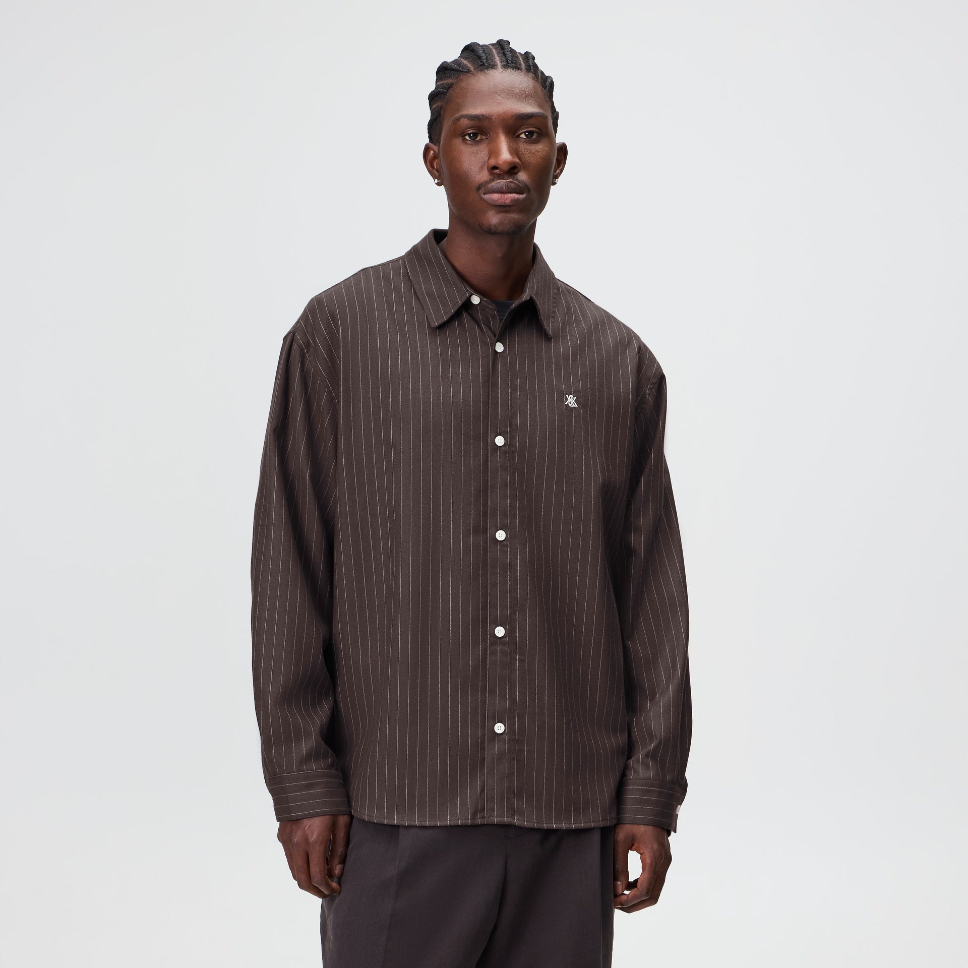 Kith Pinstripe Flannel Tamlin Buttondown Shirt - Clever