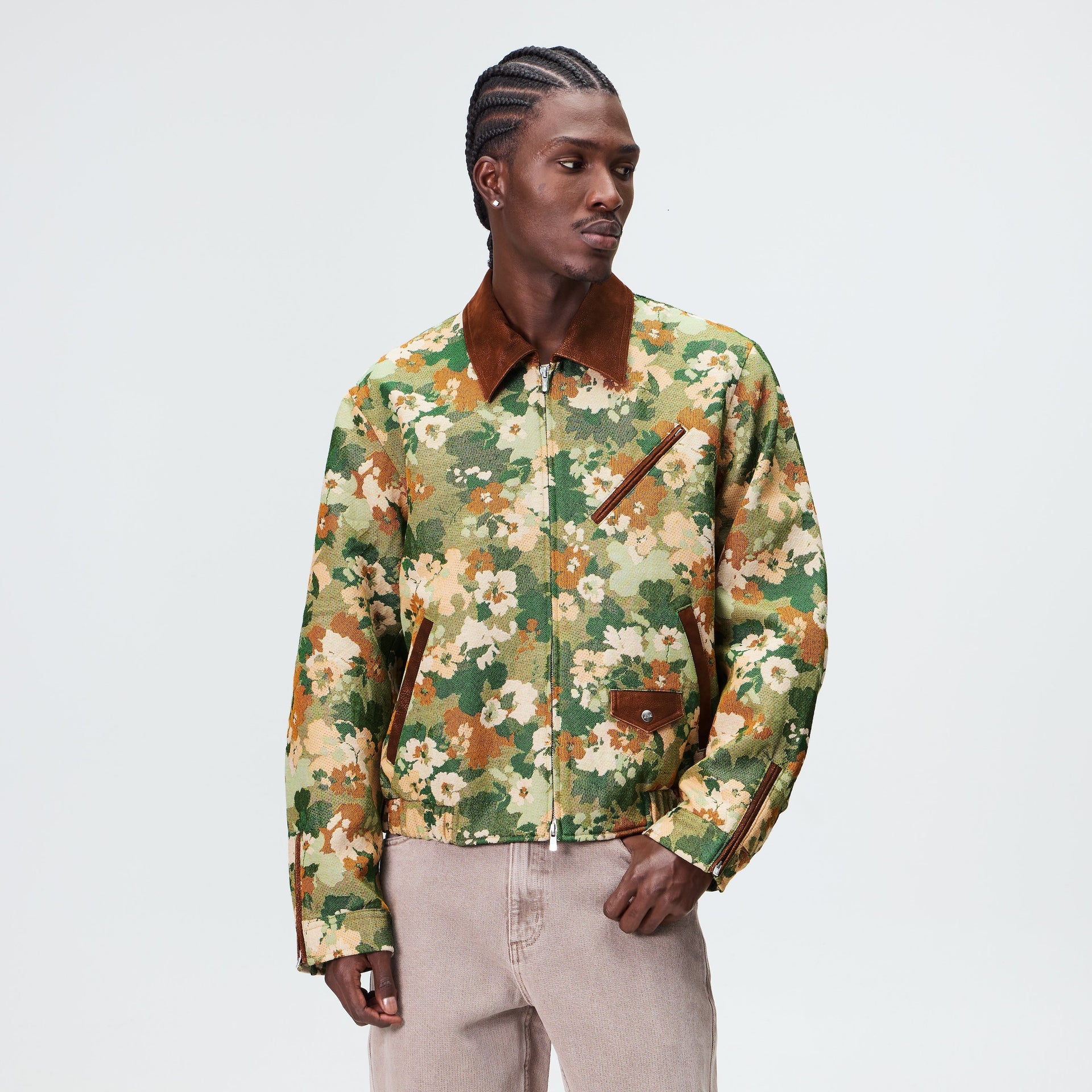 Kith Camo Floral Tapestry Cassius Jacket - Sage