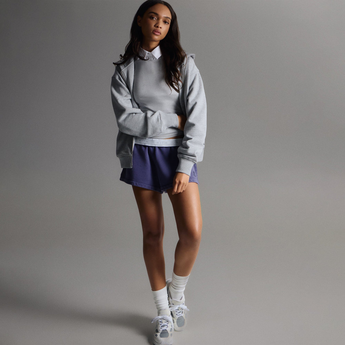 Kith Women Keira Fleece Micro Short - Neptune