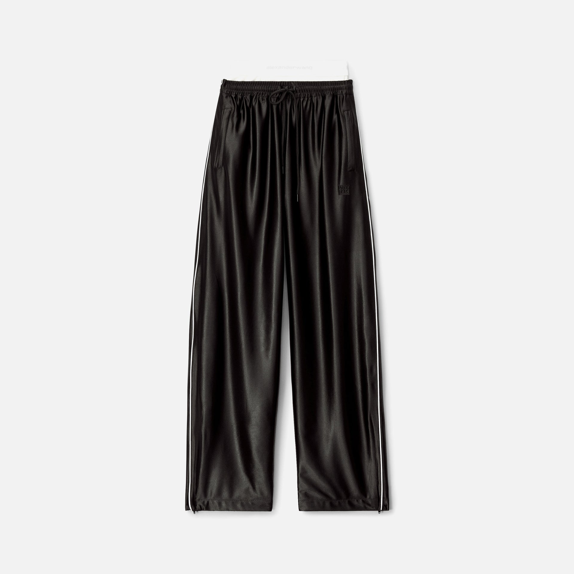 Alexander Wang Track Pant With Integrated Brief and Stacked Wang Puff - Black