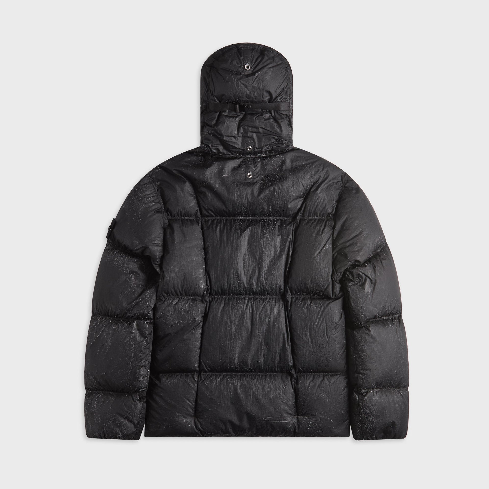 Stone Island Nylon Tela Hand Sprayed Reflective Jacket - Black