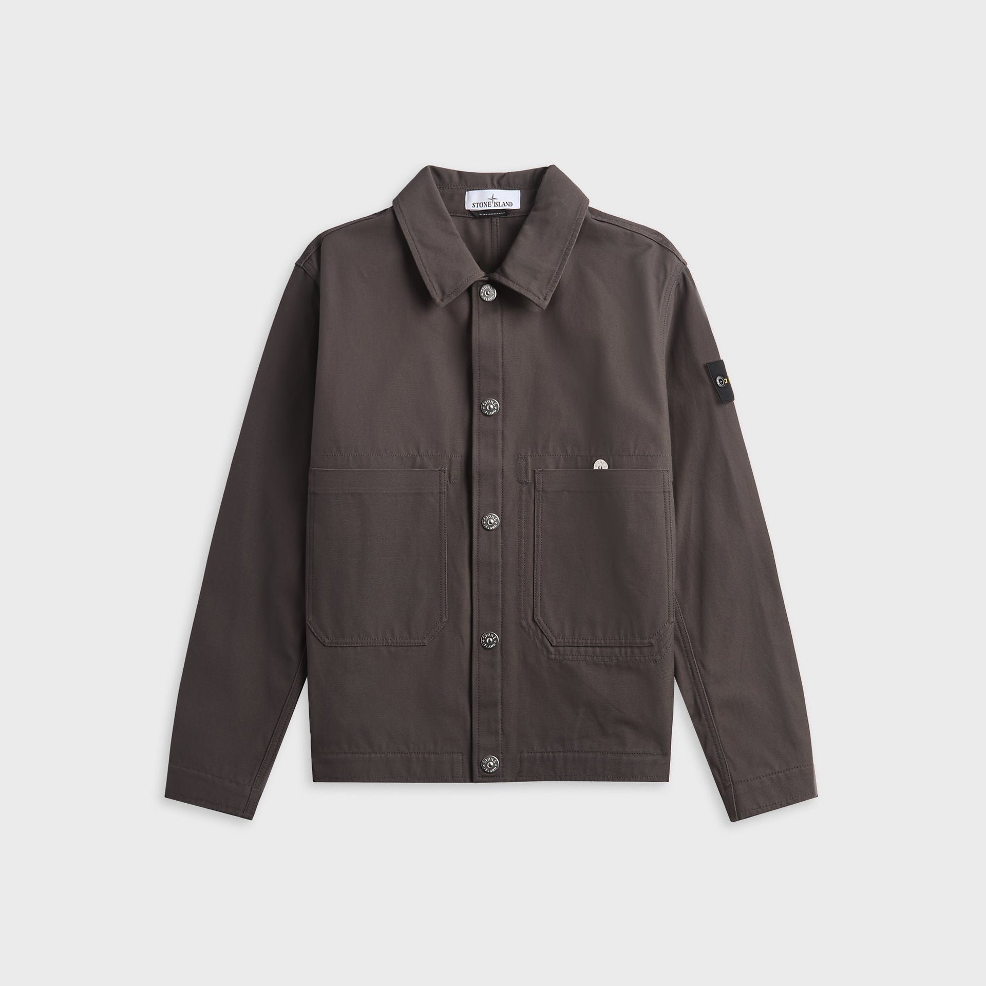 Stone Island Cotton Canvas Coach Jacket - Charcoal Grey