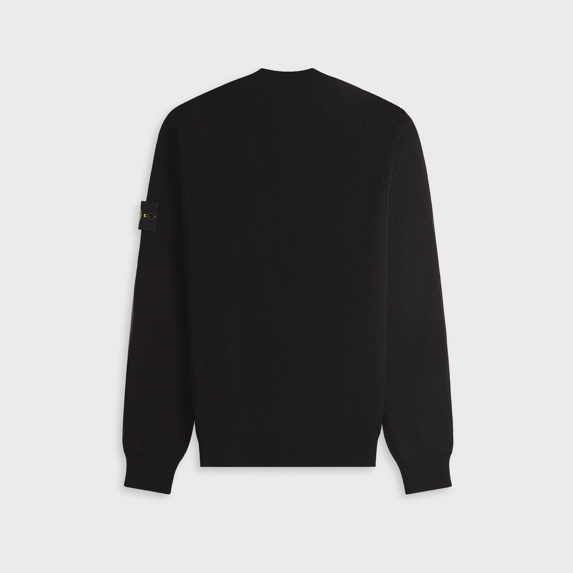Stone Island Ribbed Soft Organic Cotton Sweater - Black