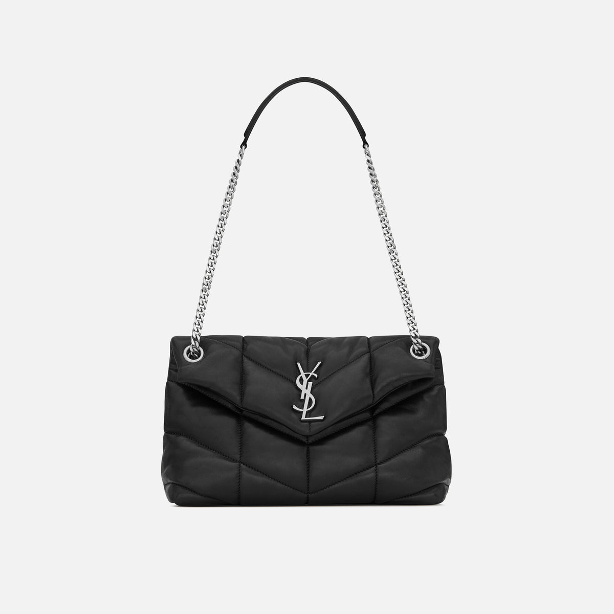 Saint Laurent YSL Puffer S Bag - Nero / Silver Hardware