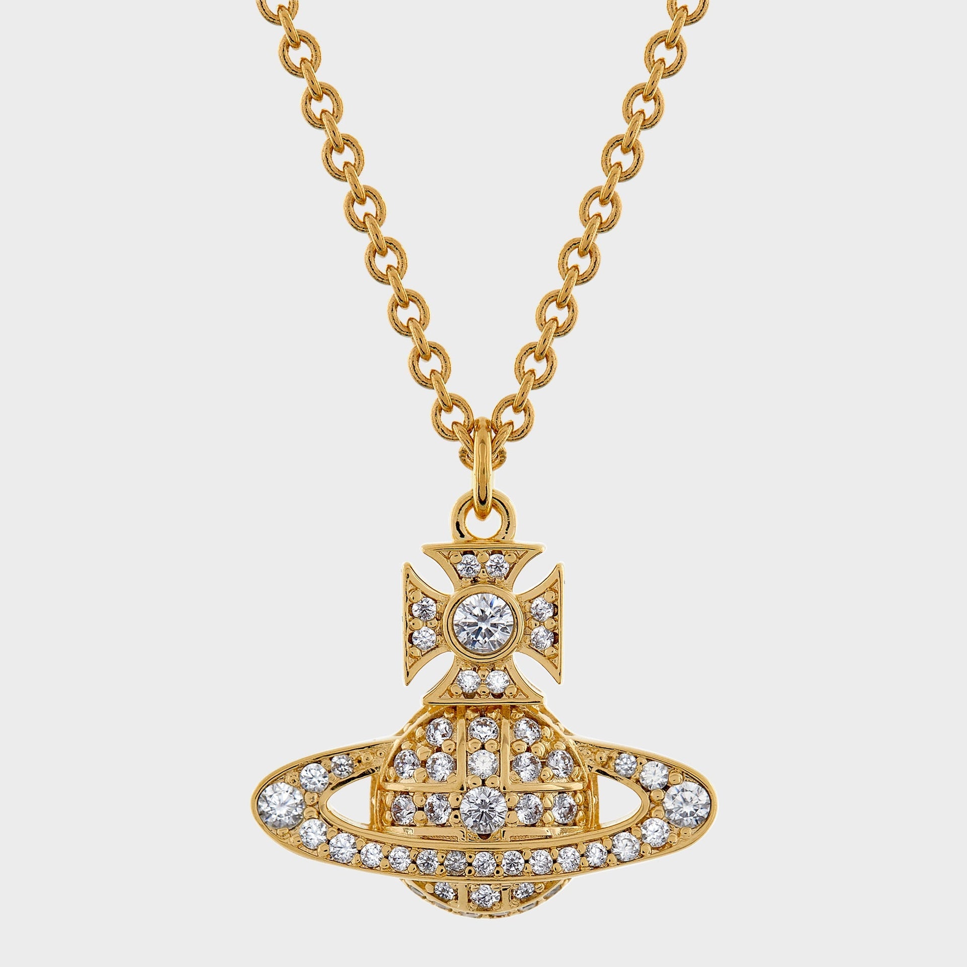 Vivienne Westwood Carmela Bas Relief Pendant Necklace - Silver