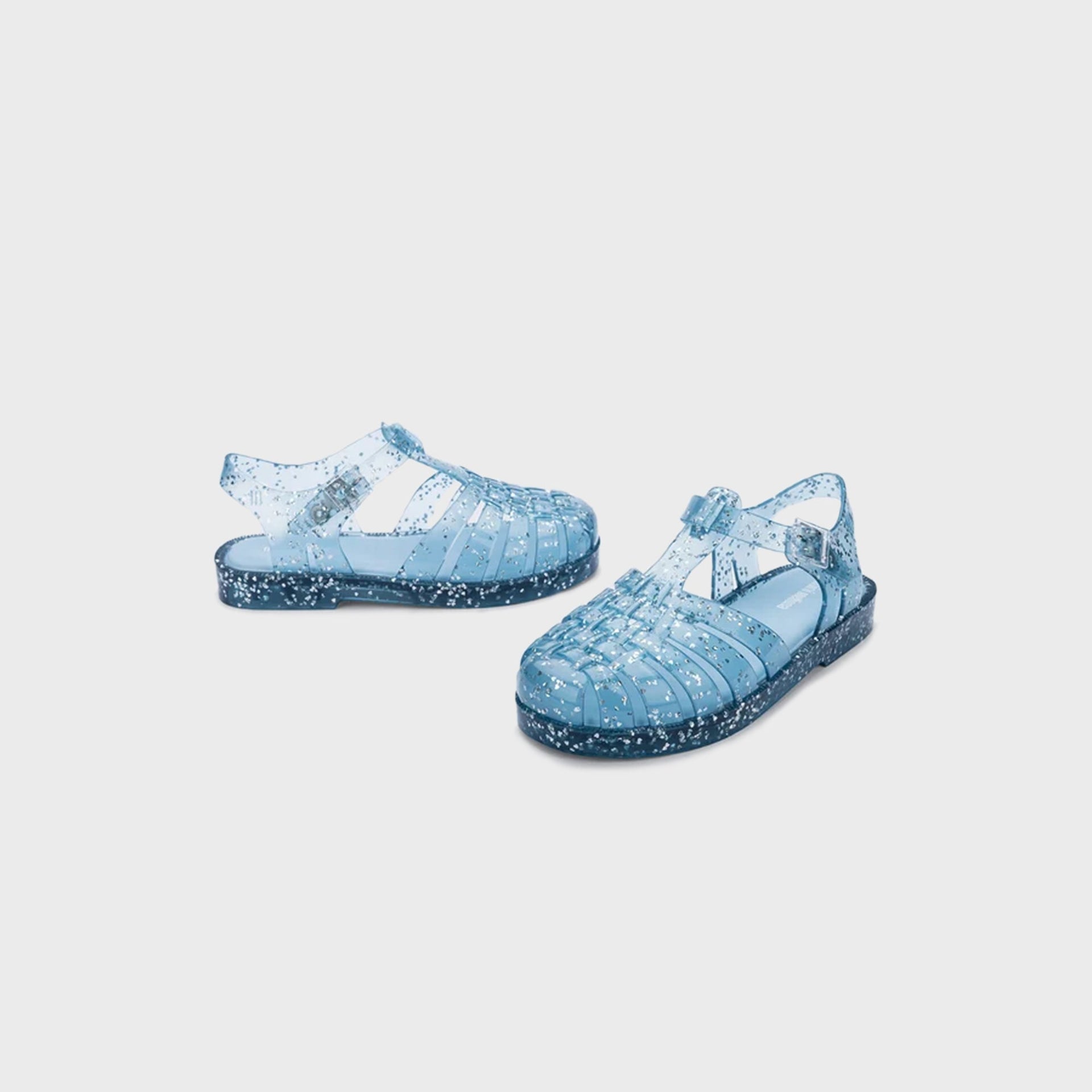 Melissa Kids Possession Shiny Elements II Sandal - Glitter Blue