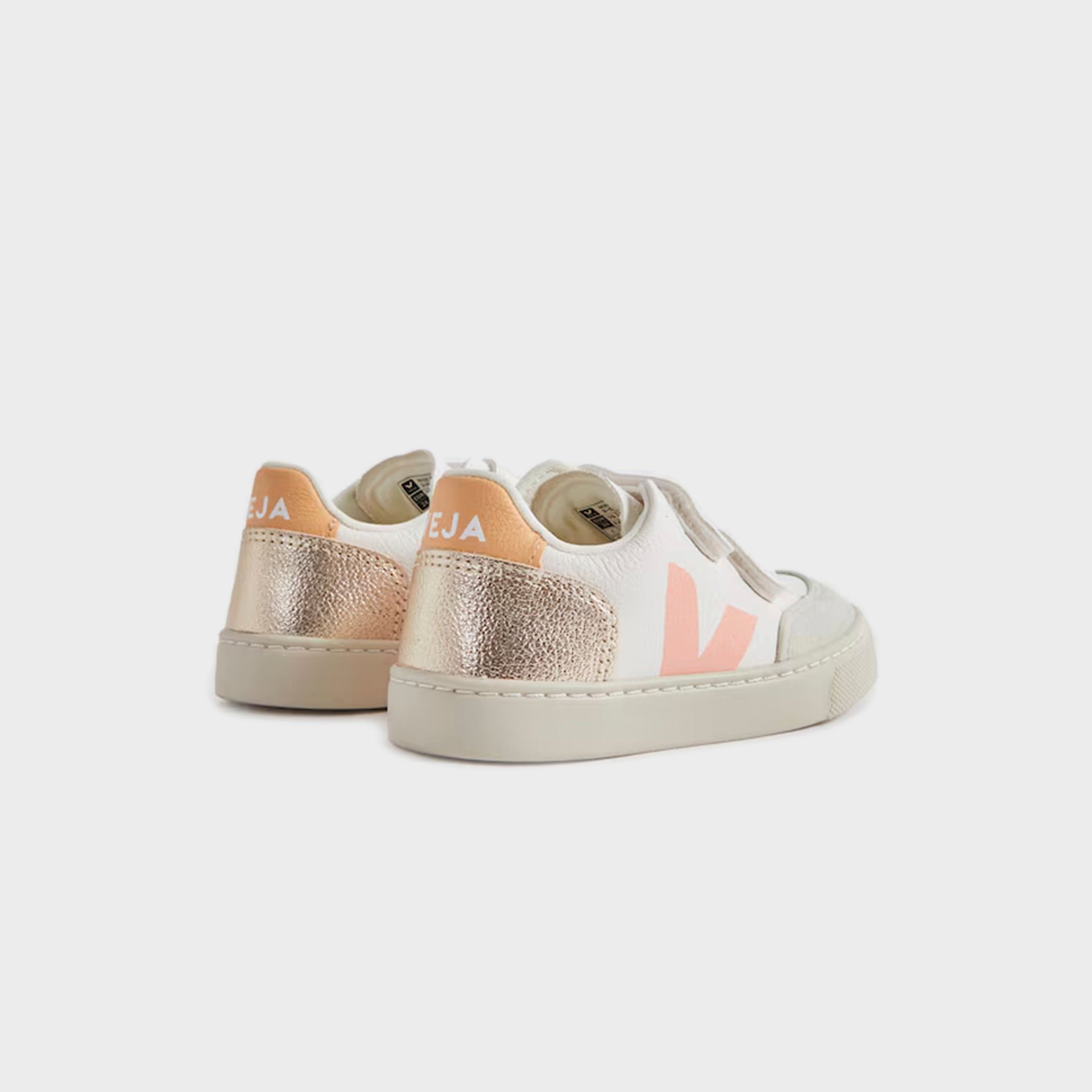 Veja Kids V-12 - Extra White / Multico / Platine
