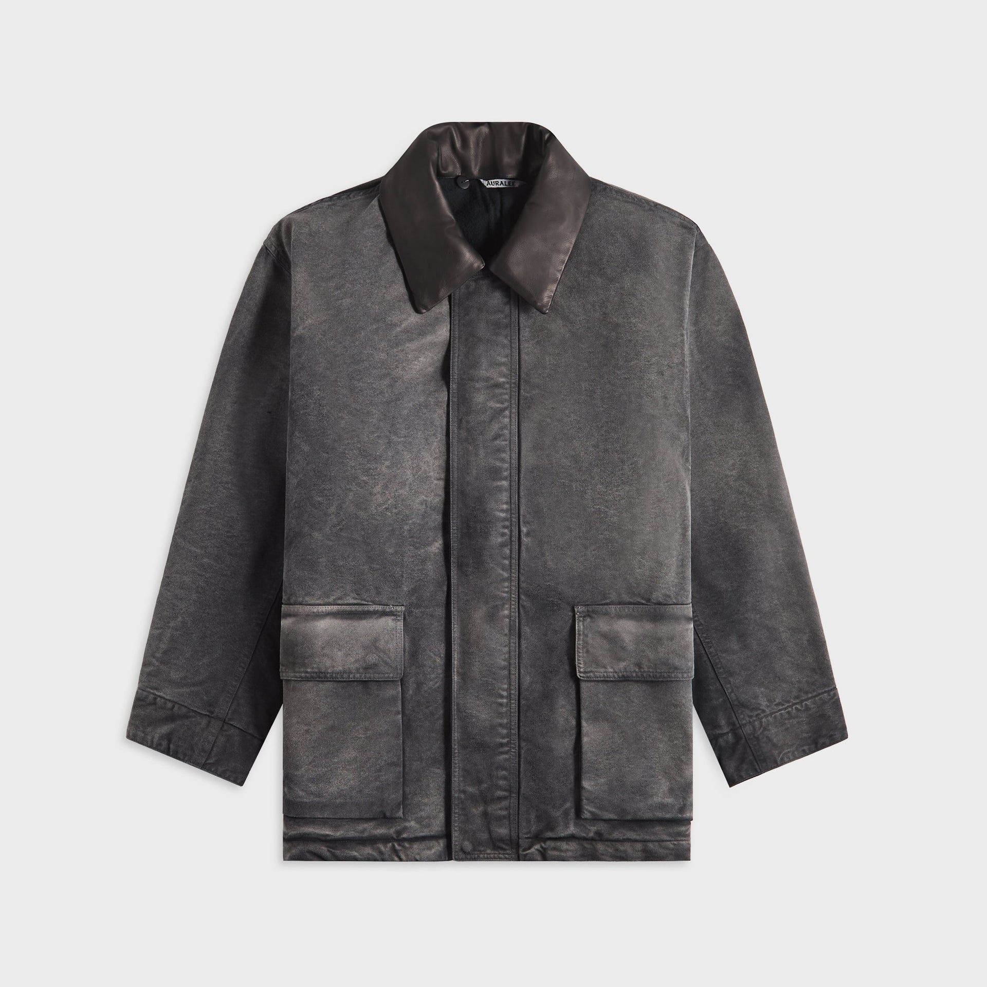 Auralee Product Dyed Organic Cotton Duck Blouson - Faded Black