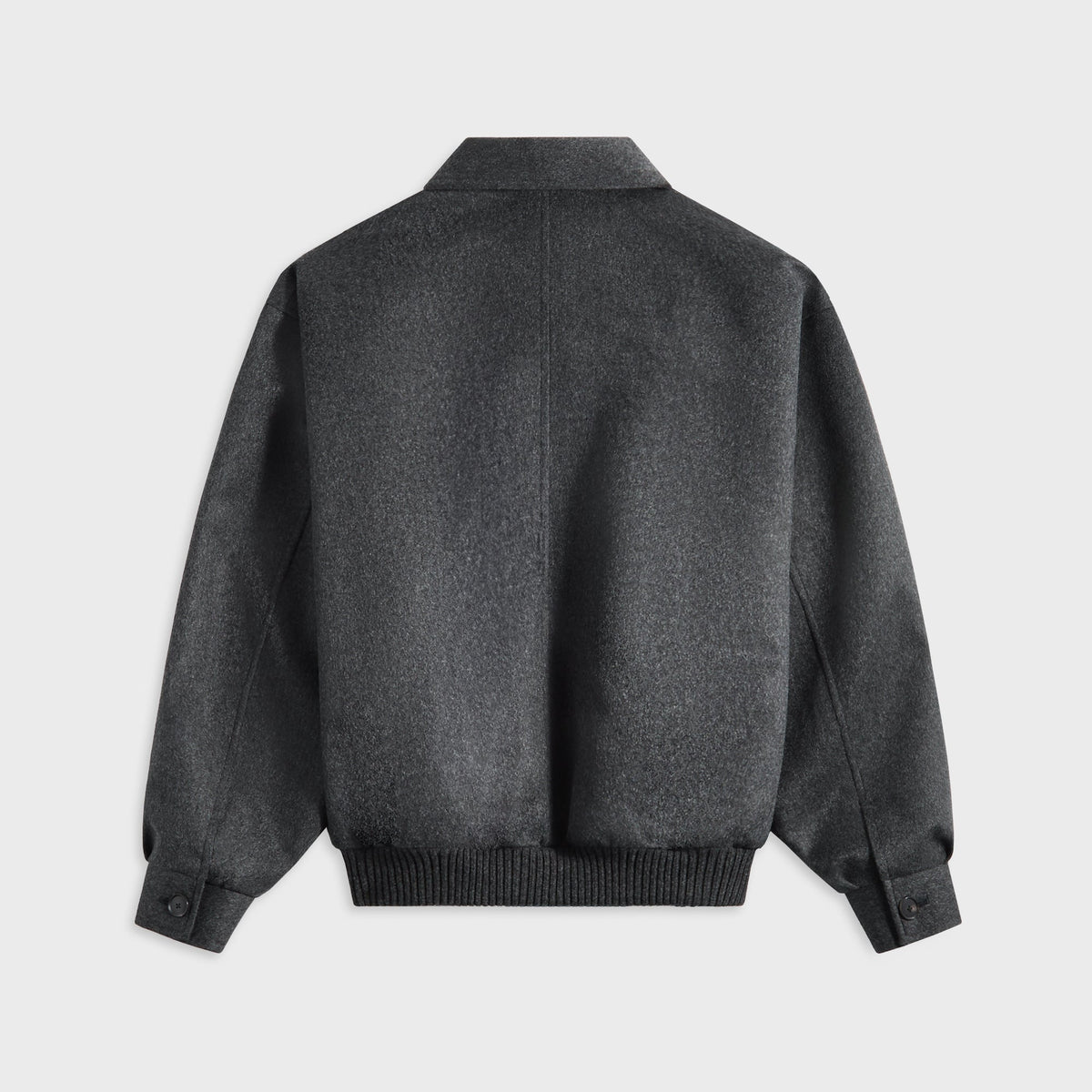 Auralee Cashmere Moleskin Zip Blouson - Top Charcoal