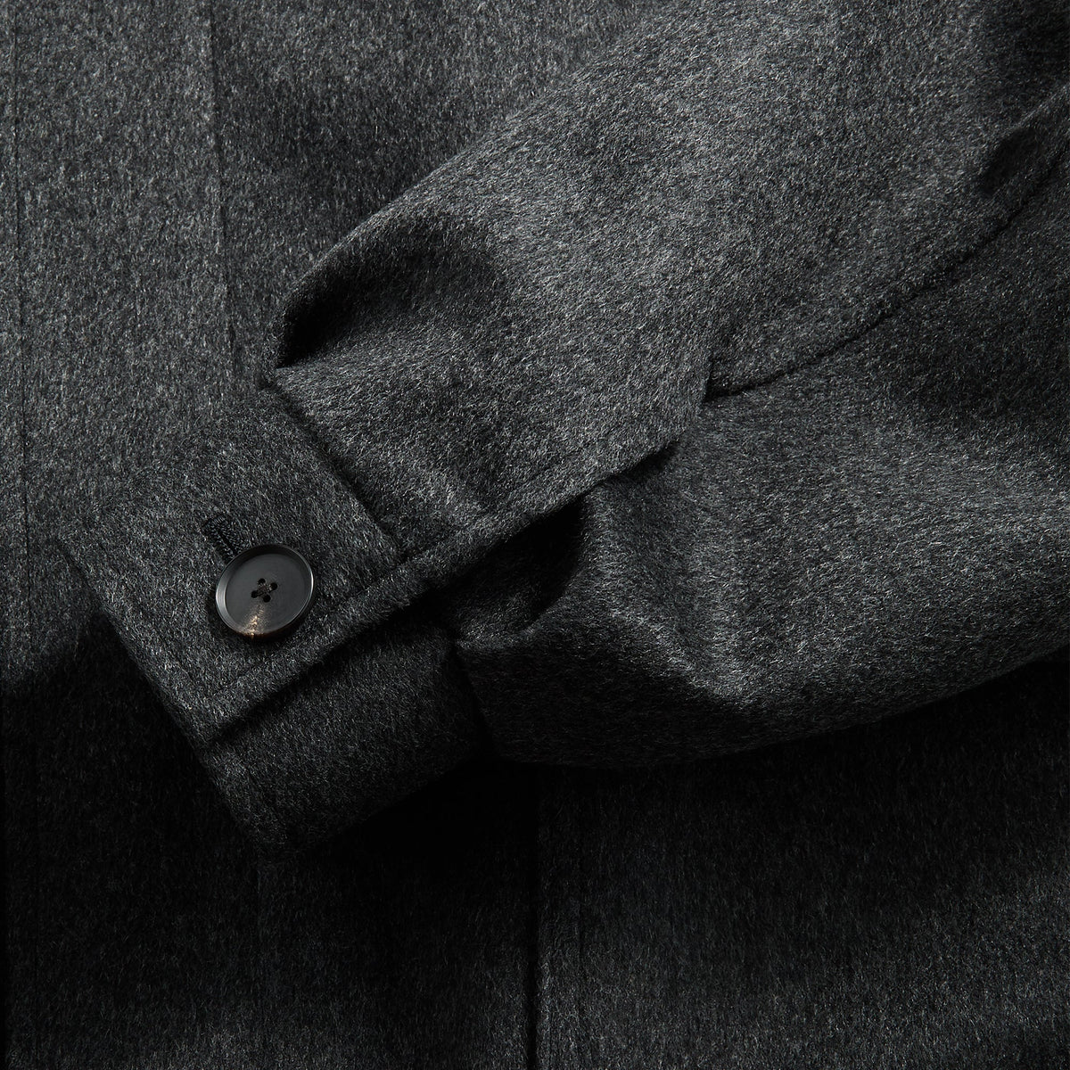 Auralee Cashmere Moleskin Zip Blouson - Top Charcoal