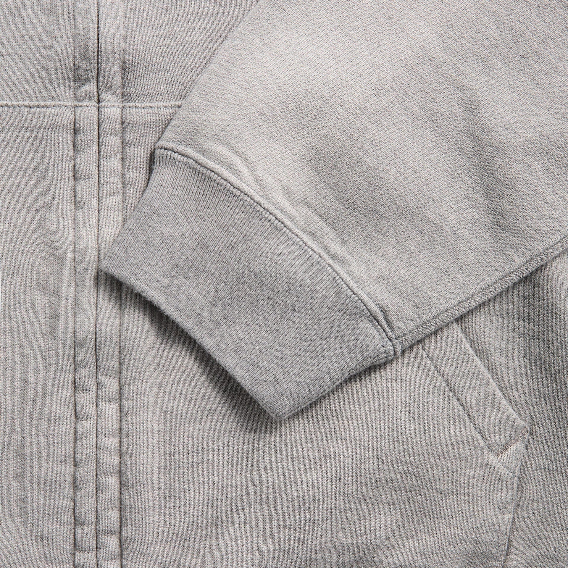 Auralee Product Dyed Pima Light Sweat Zip Parka - Top Gray