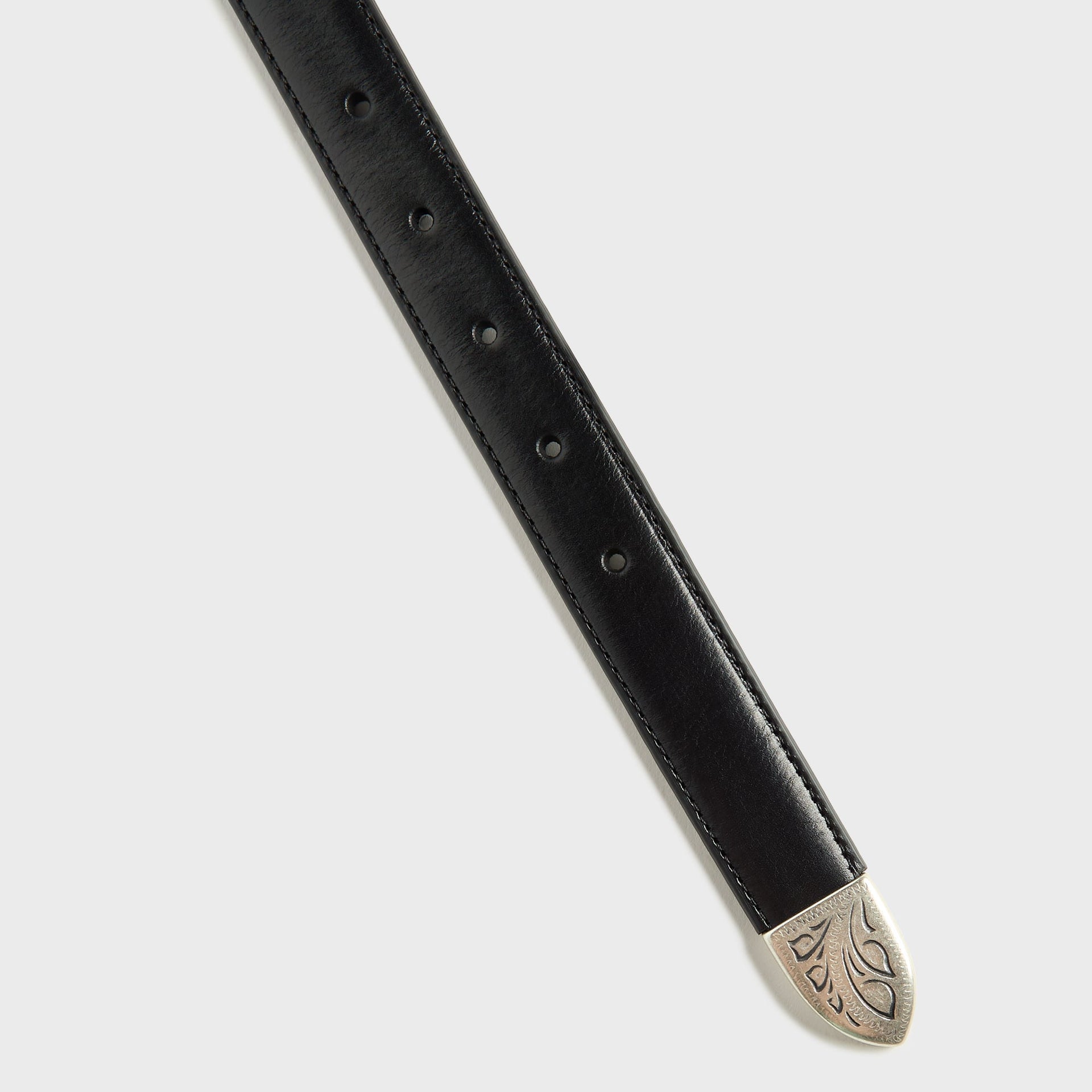 Anderson's Calf Leather 25mm Engraved Western Belt - Black