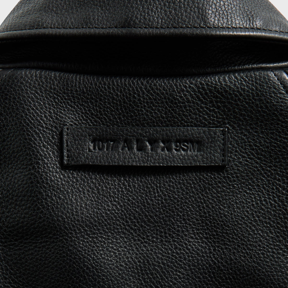 1017 ALYX 9SM Leather Varsity Jacket in Black