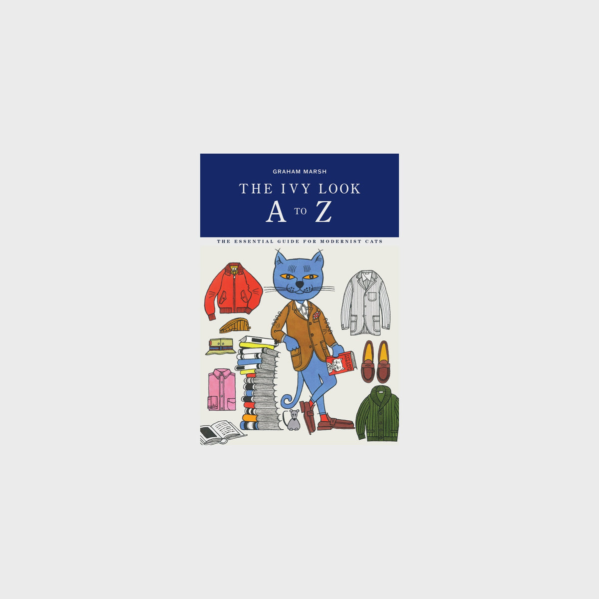 Artbook The Ivy Look A to Z, illustrated book cover with menswear icon drawings